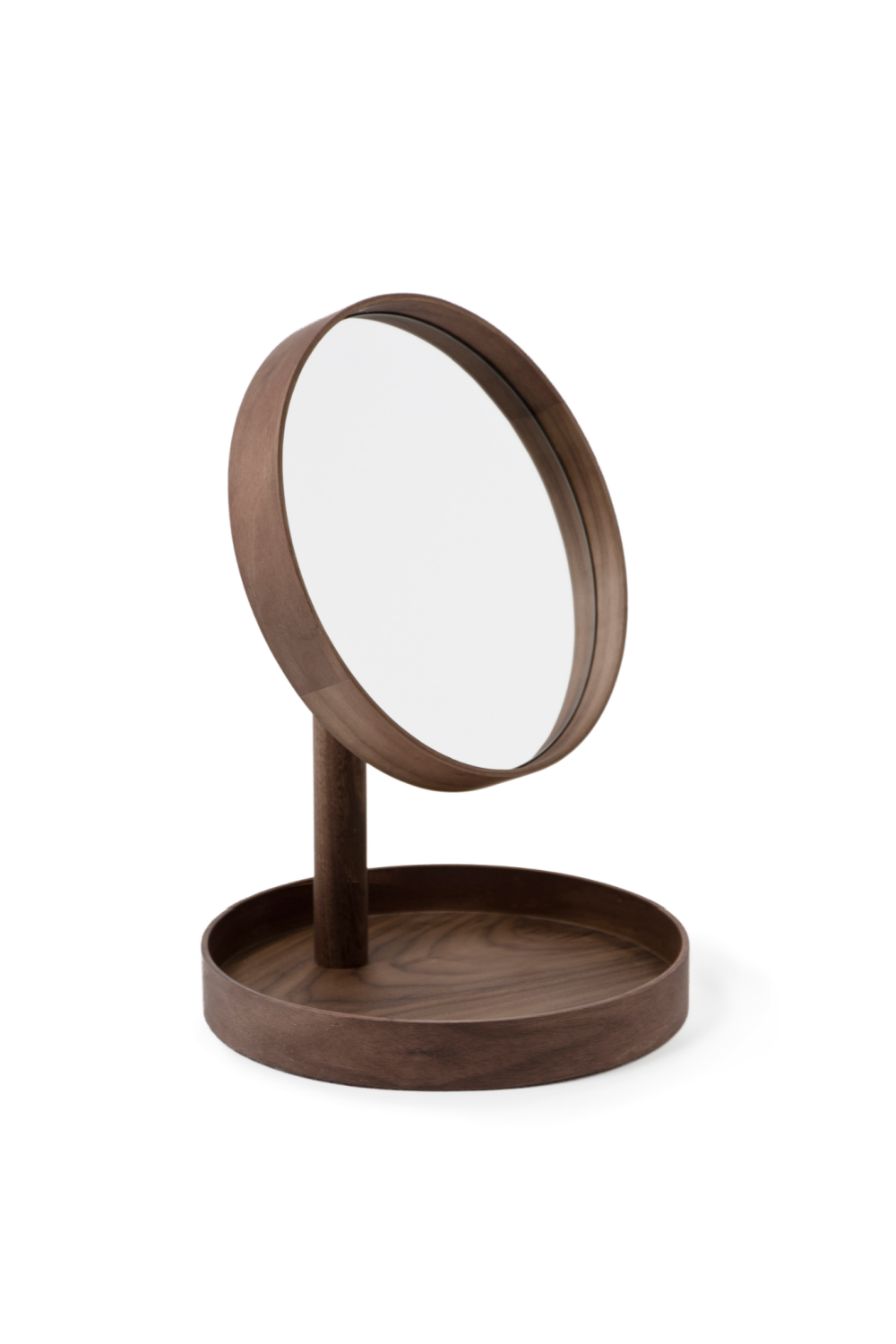 Walnut Magnifying Vanity Mirror with Storage Tray | Wireworks Look、mySite、neckold