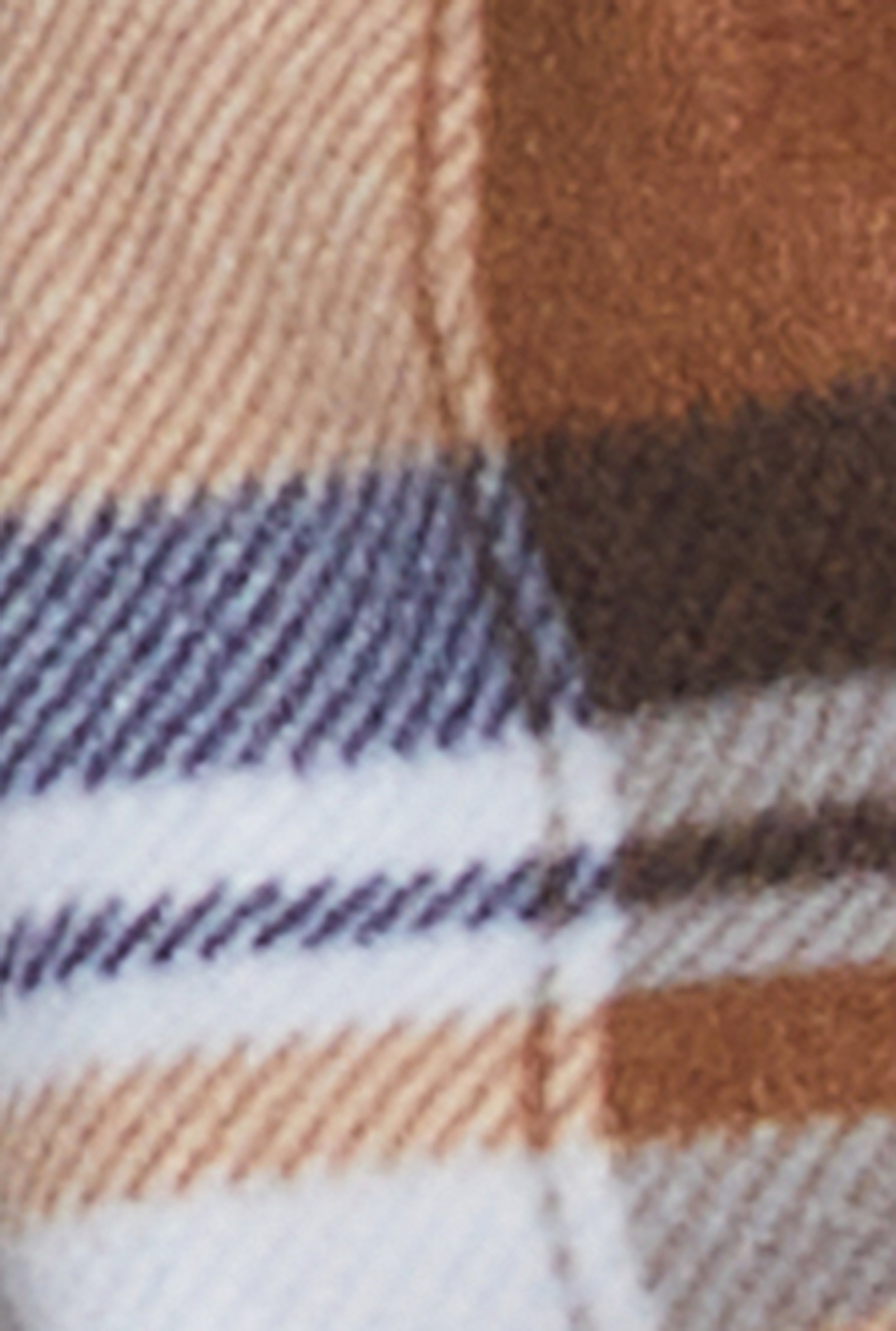 Plus Size Plaid Snap Button Zip Front Shacket、mySite、camillekostekn