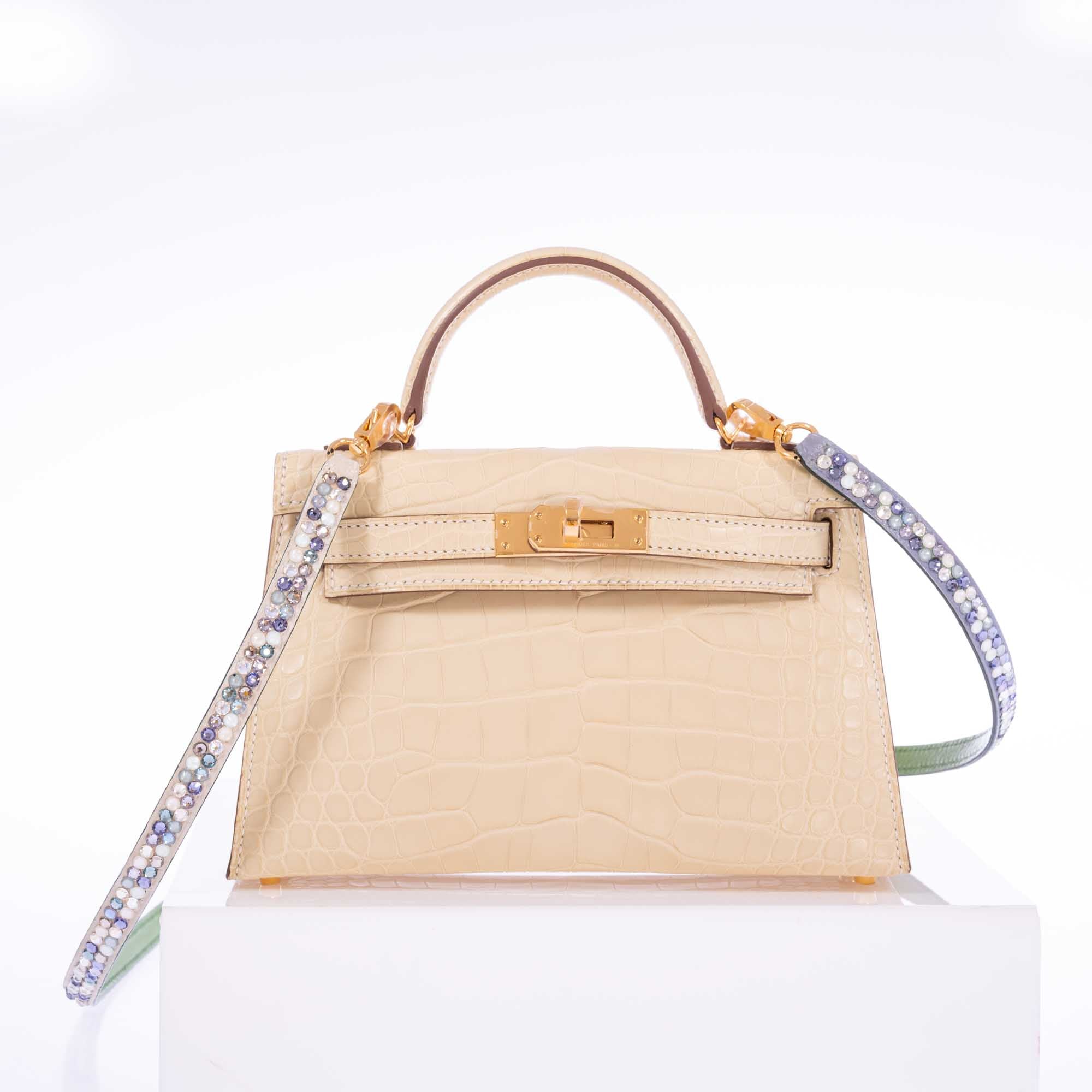 Hermès 85cm Cross Body Strap with Custom Swarovski、mySite、garminoutage.com