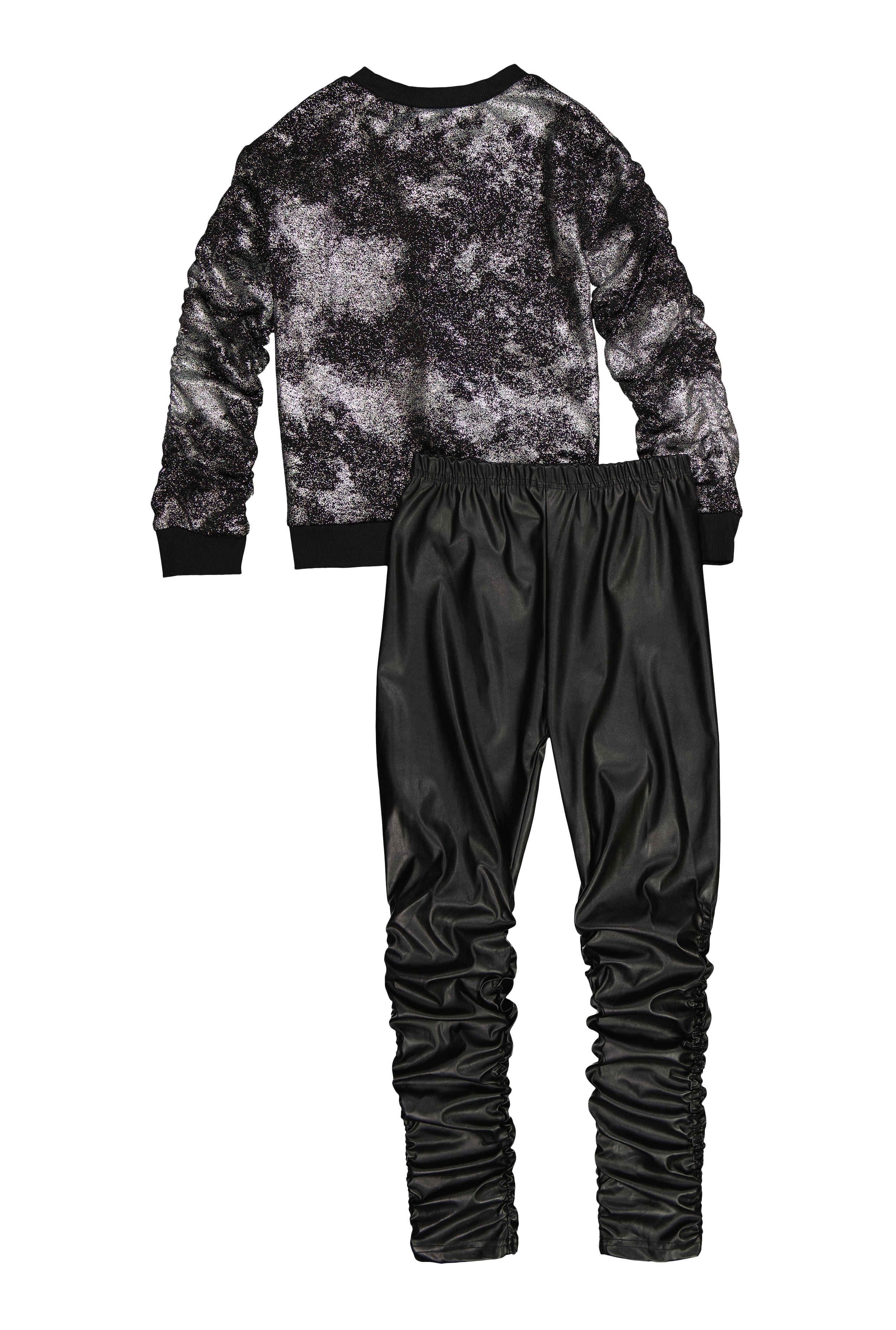 Girls Foil Screen Sweatshirt and Stacked Leggings、mySite、camillekostekn