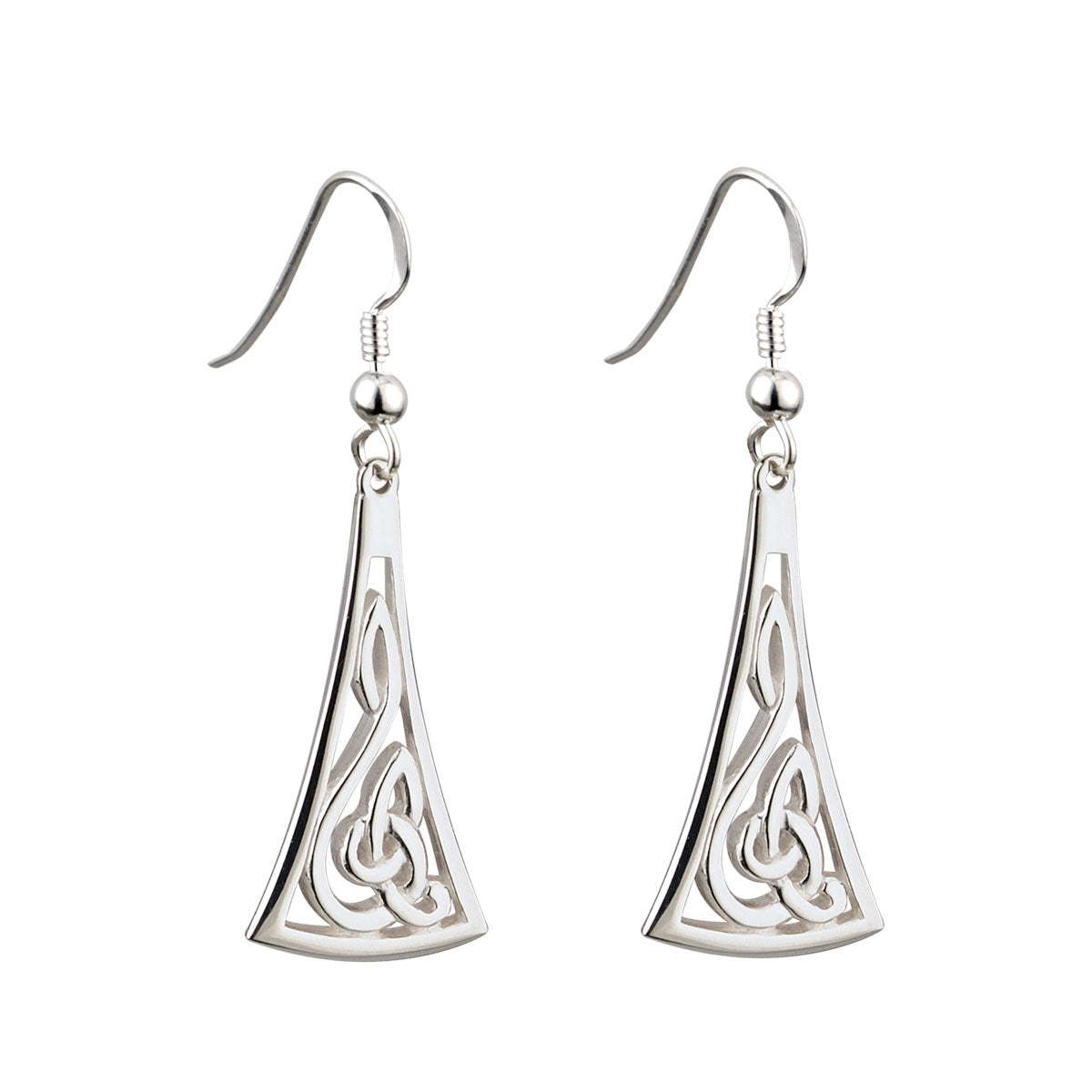 Silver Long Celtic Drop Earrings、mySite、botmansion