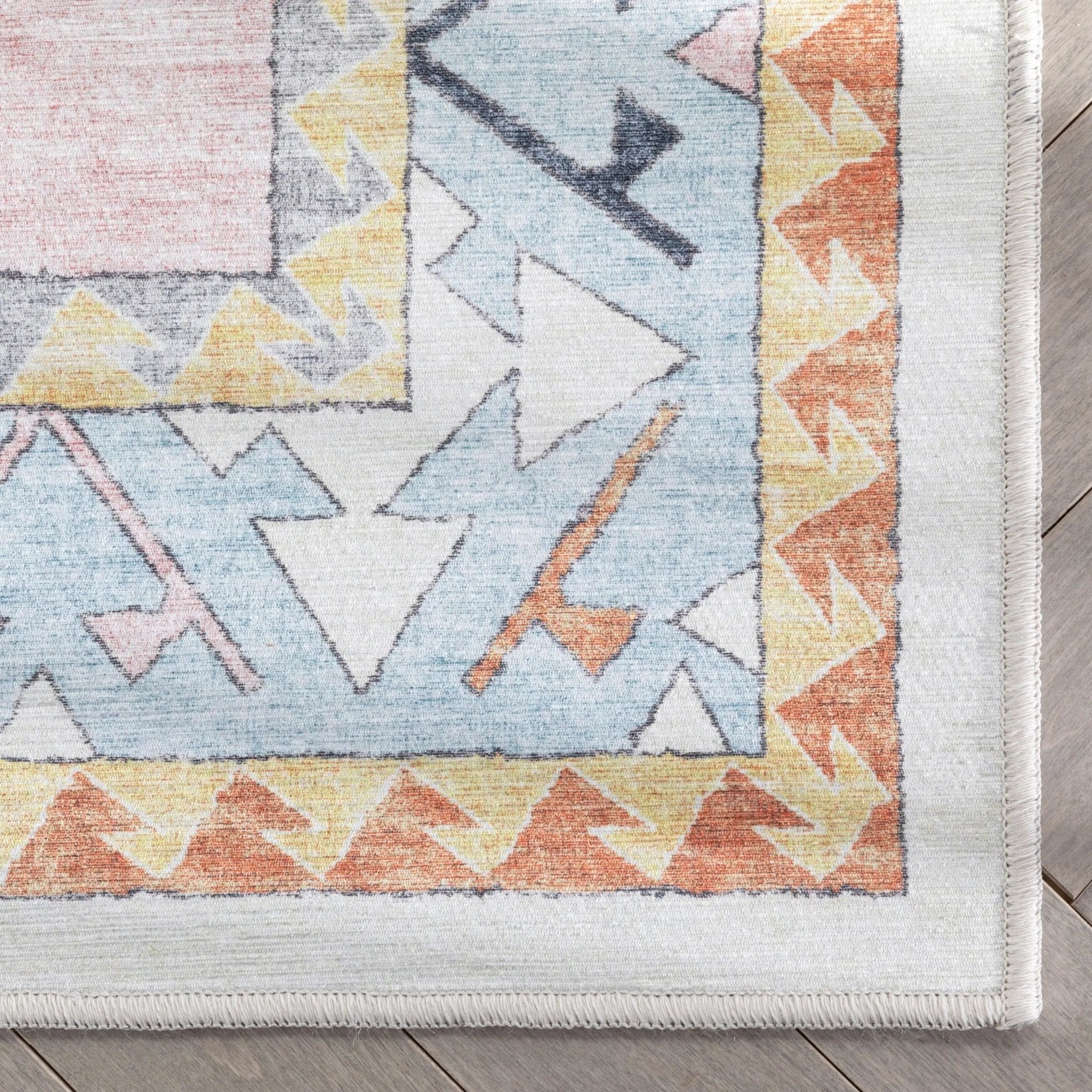 Ethnic Soft Medallion Modern Pink Beige Kids Flat-Weave Rug、mySite、gigharbornorthrealestate