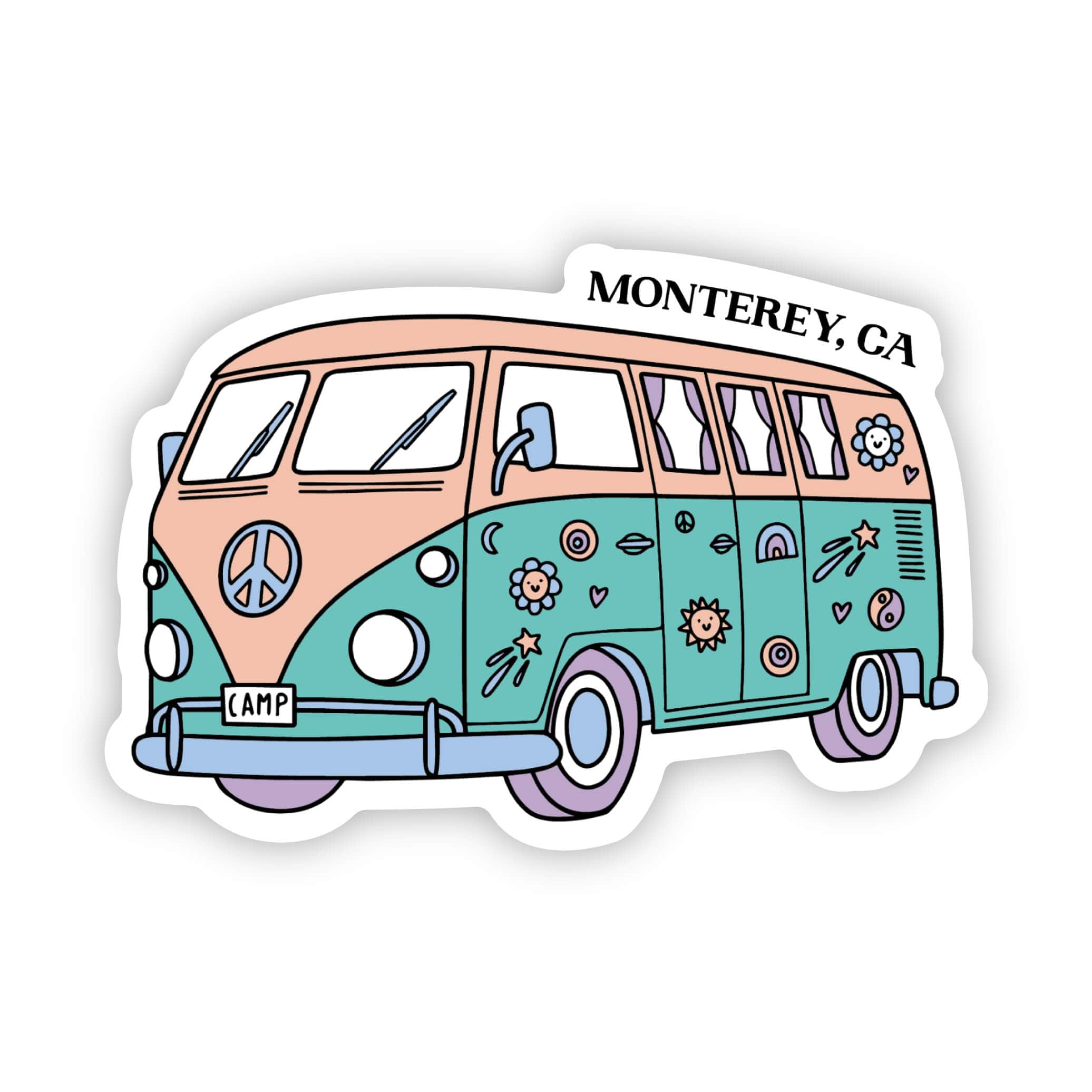  Monterey, CA Hippie Van Sticker、mySite、elrpsem3k