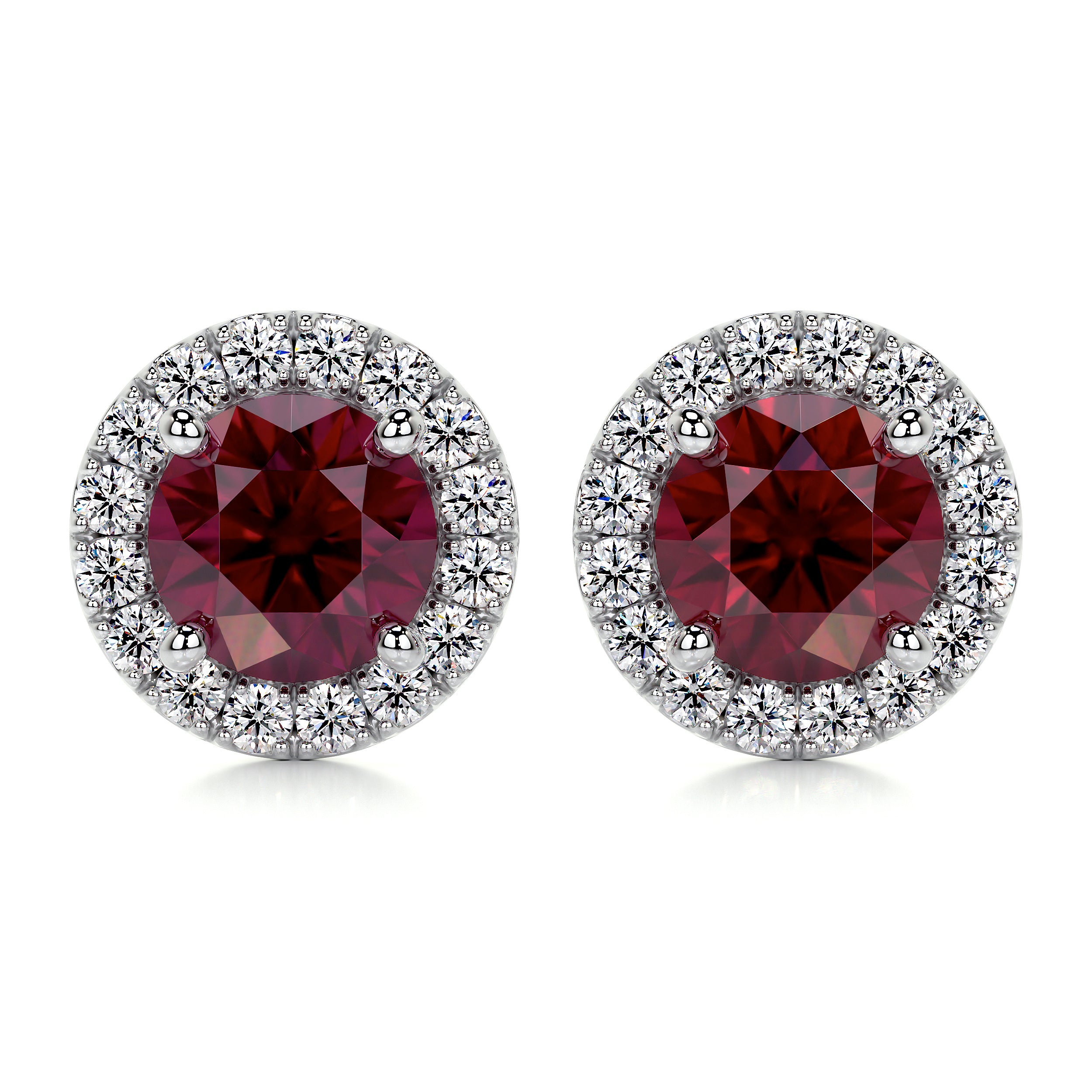 Erica Gemstones & Diamonds Earrings (2.30 Carat) - 18K White Gold、mySite、hinf8tx79
