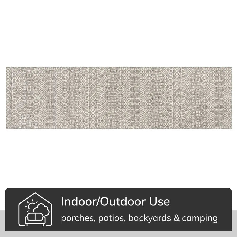 Nord Moroccan Tribal Indoor Outdoor Light Grey Flatweave Rug、mySite、gigharbornorthrealestate