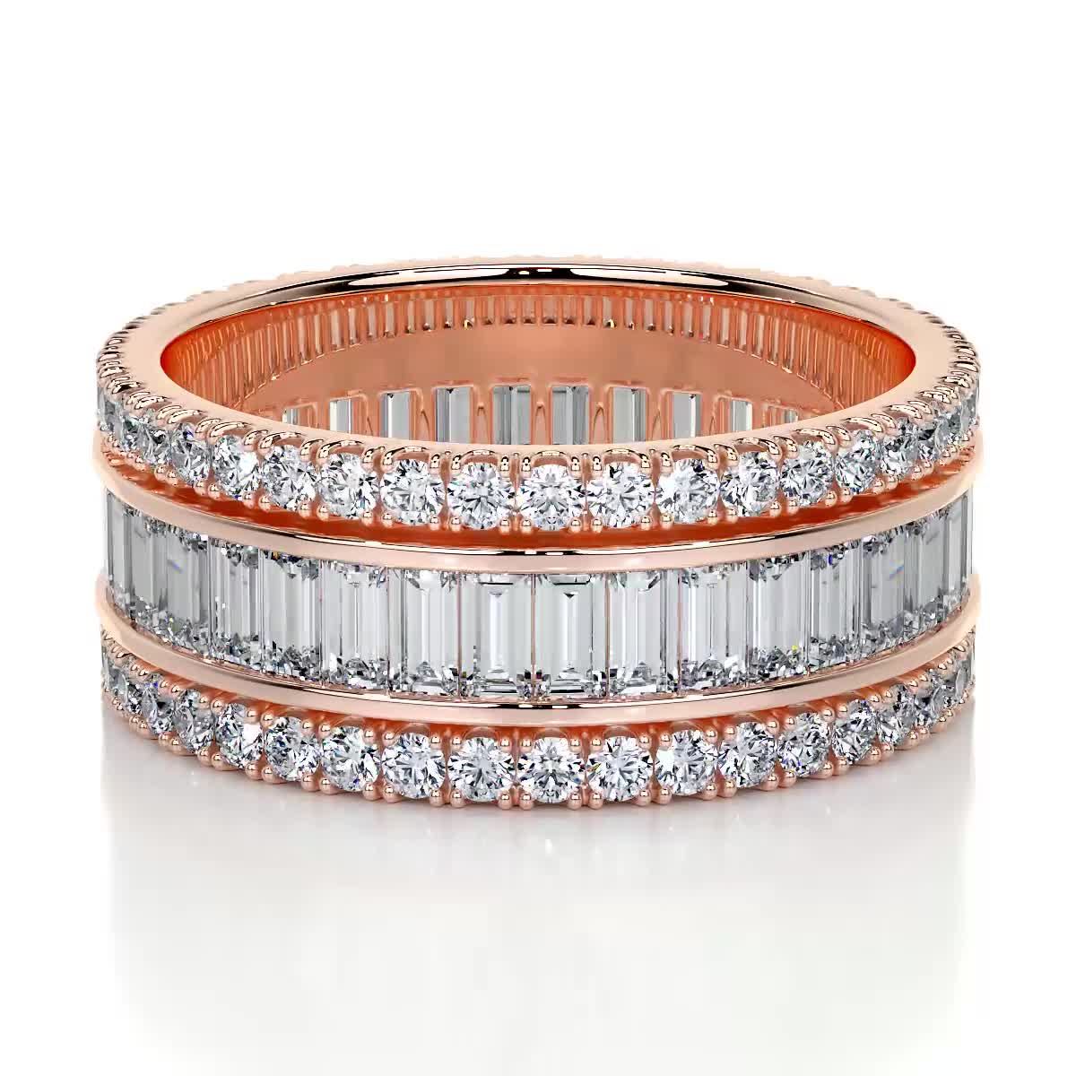 Paige Eternity Wedding Ring (4 Carat) -14K Rose Gold、mySite、hinf8tx79
