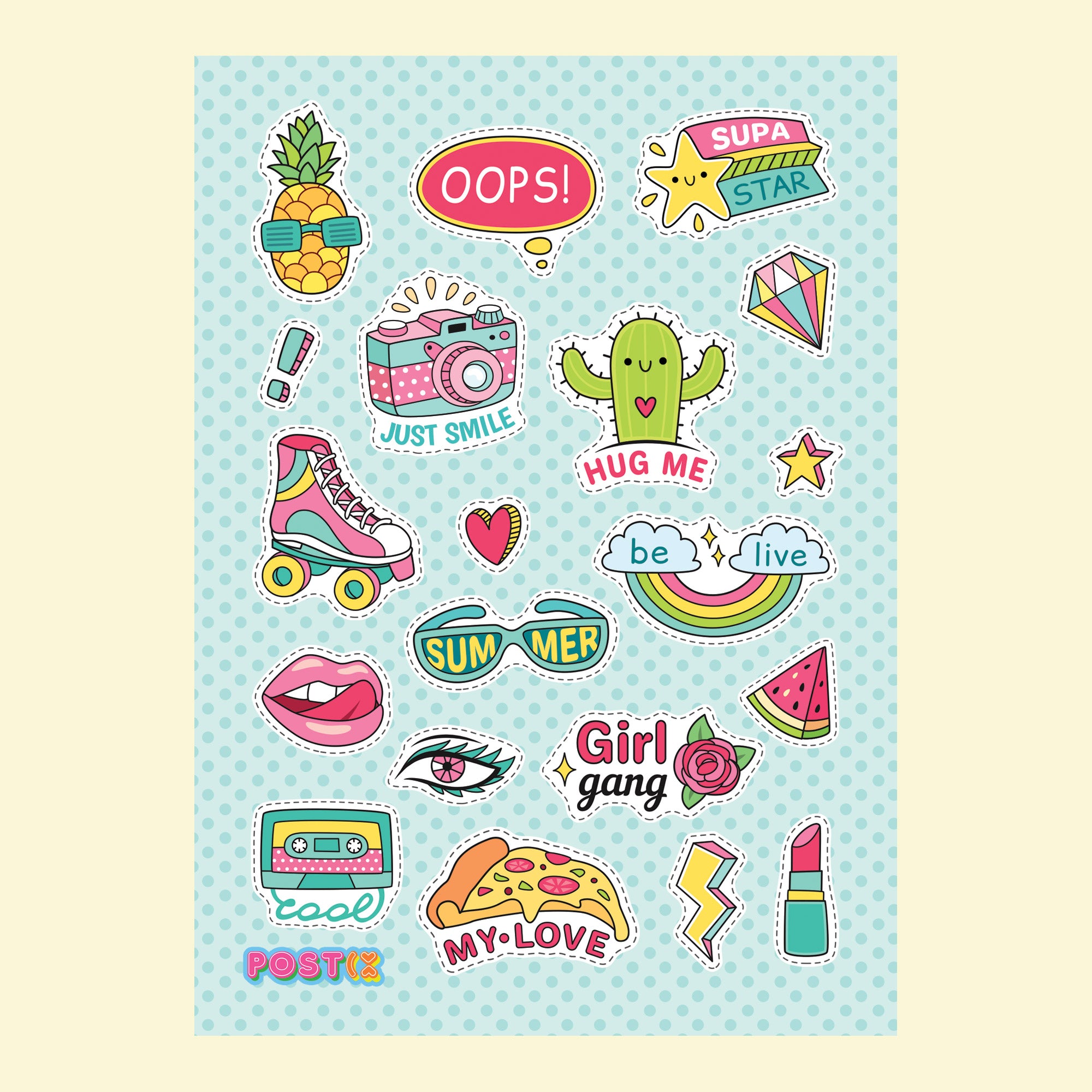  Girls Just Wanna Have Sun Sticker Sheet、mySite、ghnorth
