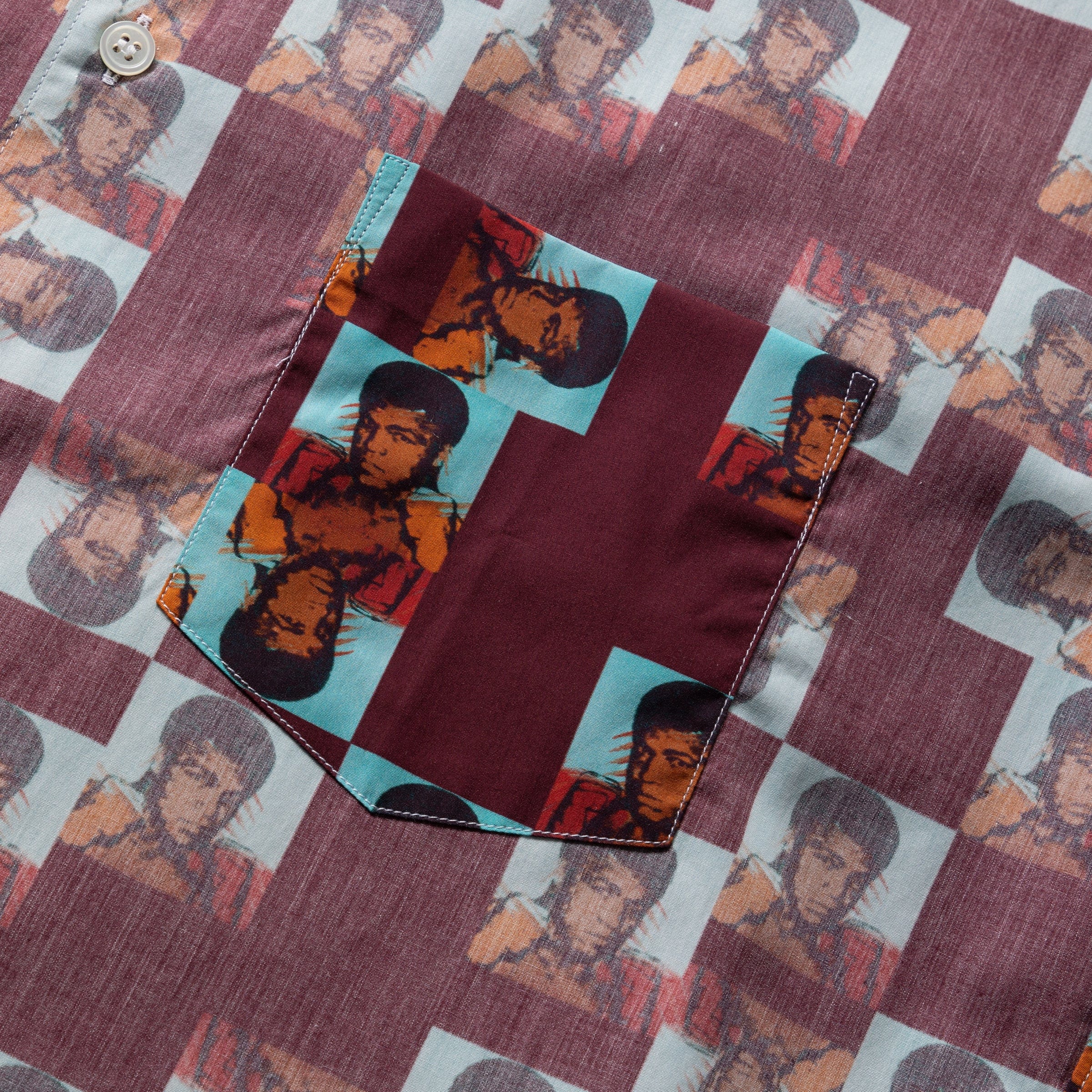 X ANDY WARHOL MUHAMMAD ALI GRAPHIC PRINT SHIRT、mySite、zt4zffjzw