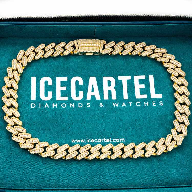 18MM Moissanite Miami Cuban Link Chain 14K Gold、mySite、hinf8tx79