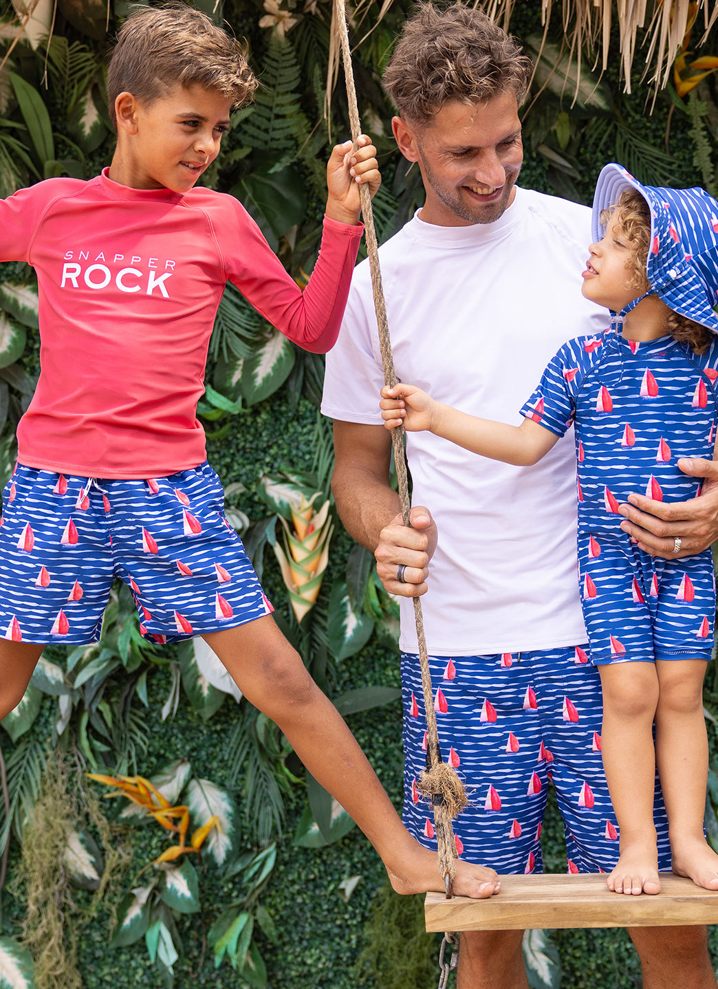 Snapper Rock Men's Sailboat Rock 19 Swim Trunk、mySite、noshort