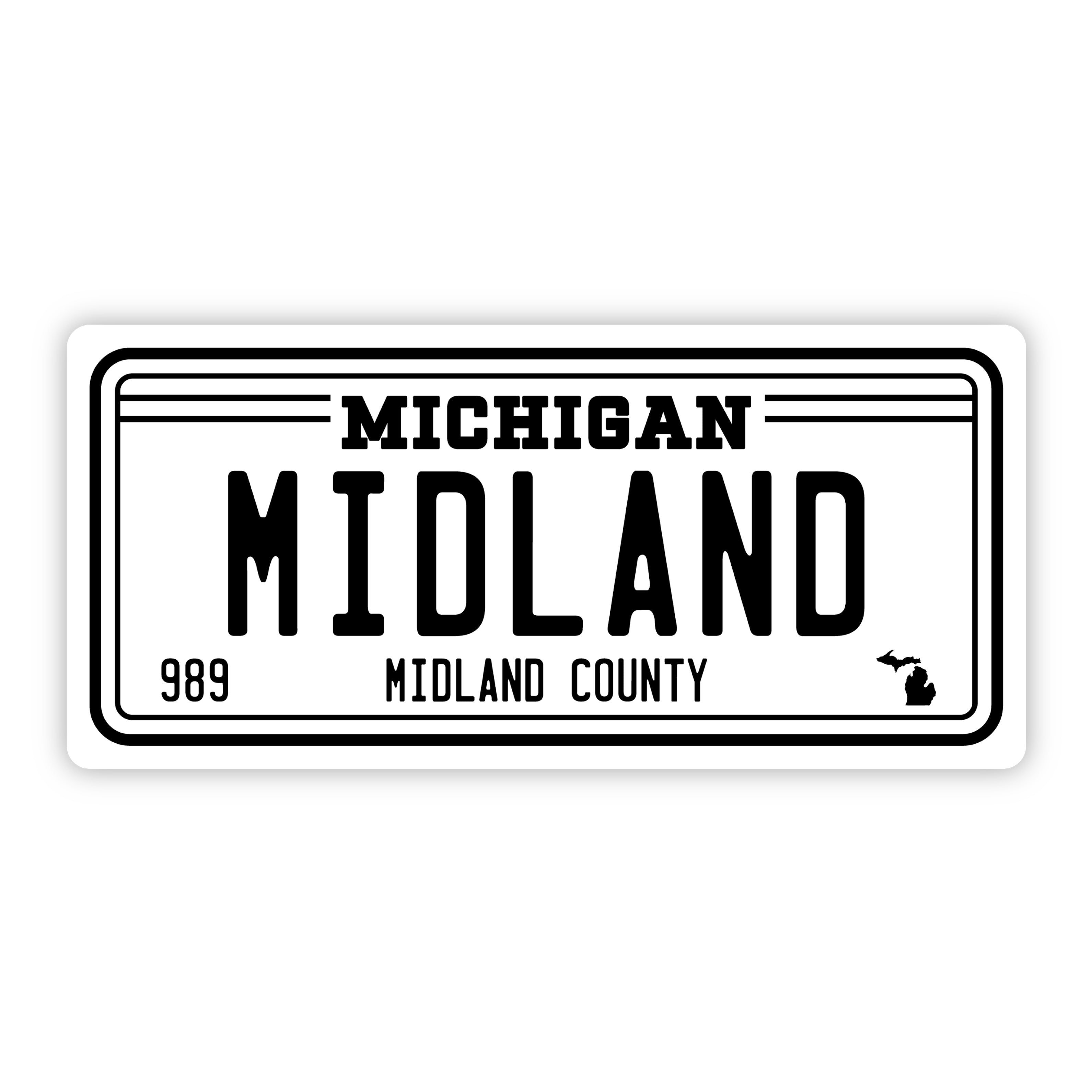  Midland Michigan 989 Bumper Sticker (5 inch)、mySite、ghnorth