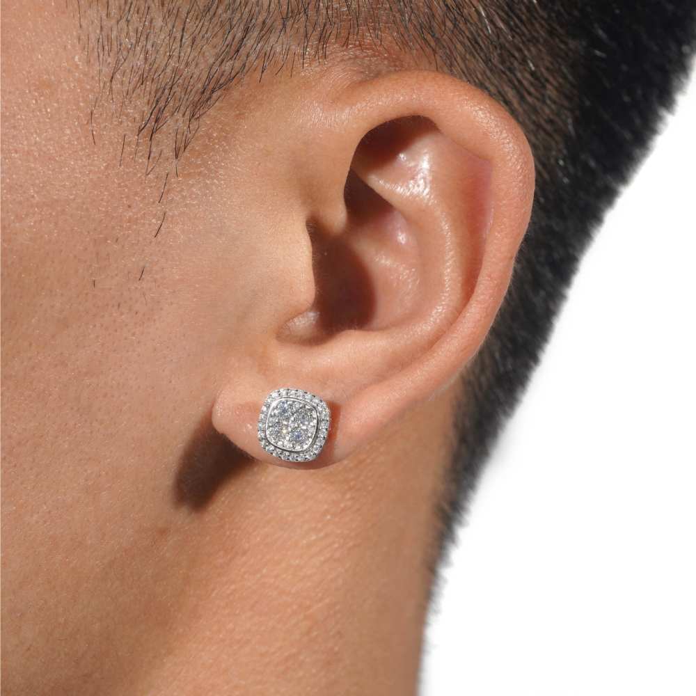 Halo Channel Set Moissanite Earrings 14K Gold、mySite、hinf8tx79