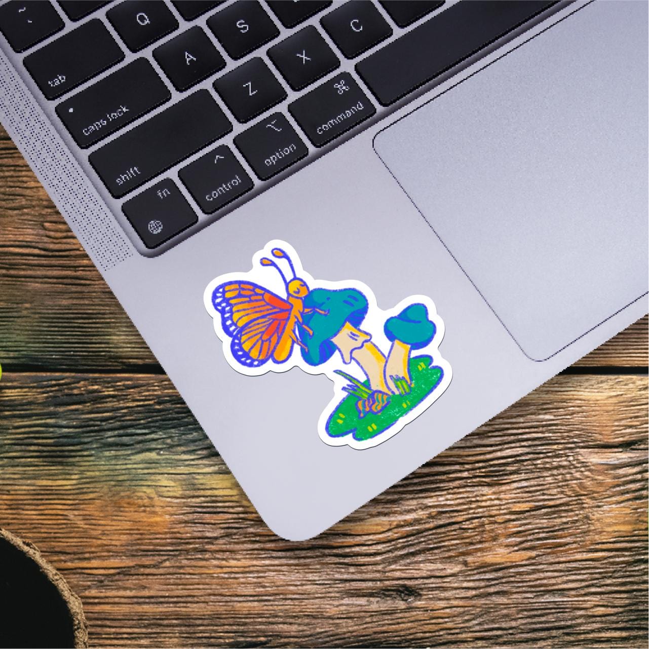  Butterfly Mushroom Sticker、mySite、elrpsem3k