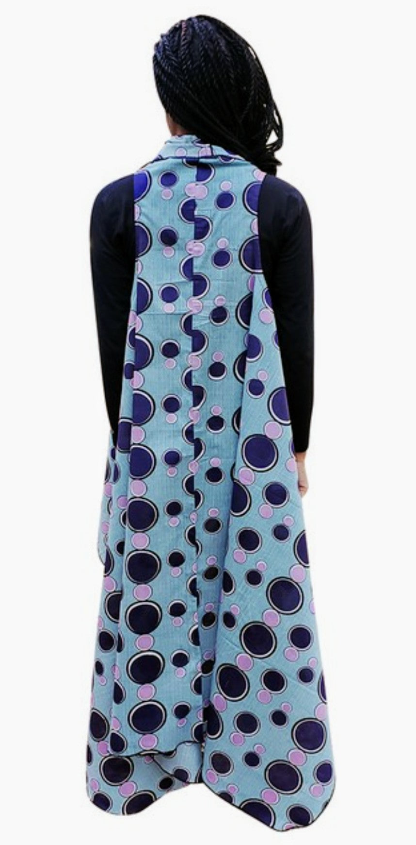 Kibebochi African Print Ankara Shawl Vest - DPPS3845、mySite、solidvoid