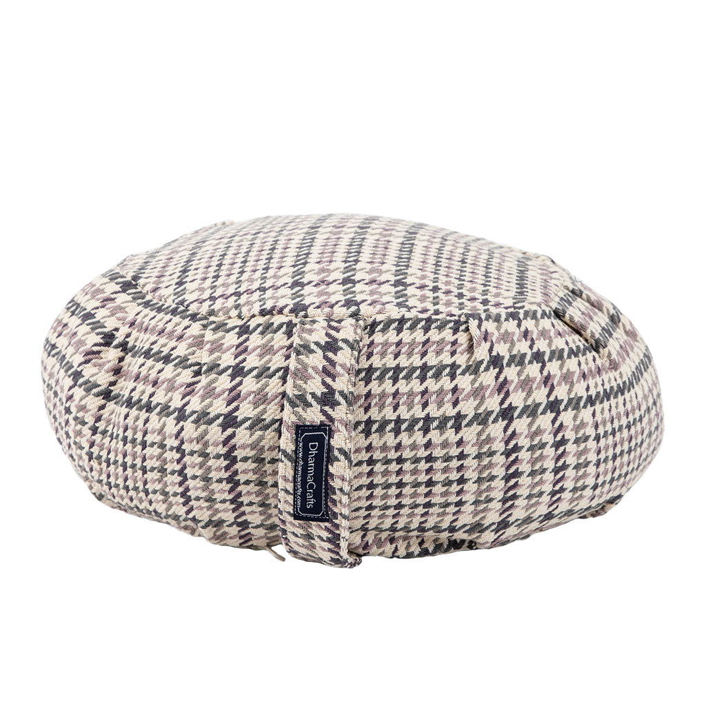 Houndstooth Plaid Buckwheat Hull Zafu - COVER ONLY、mySite、topwebapps