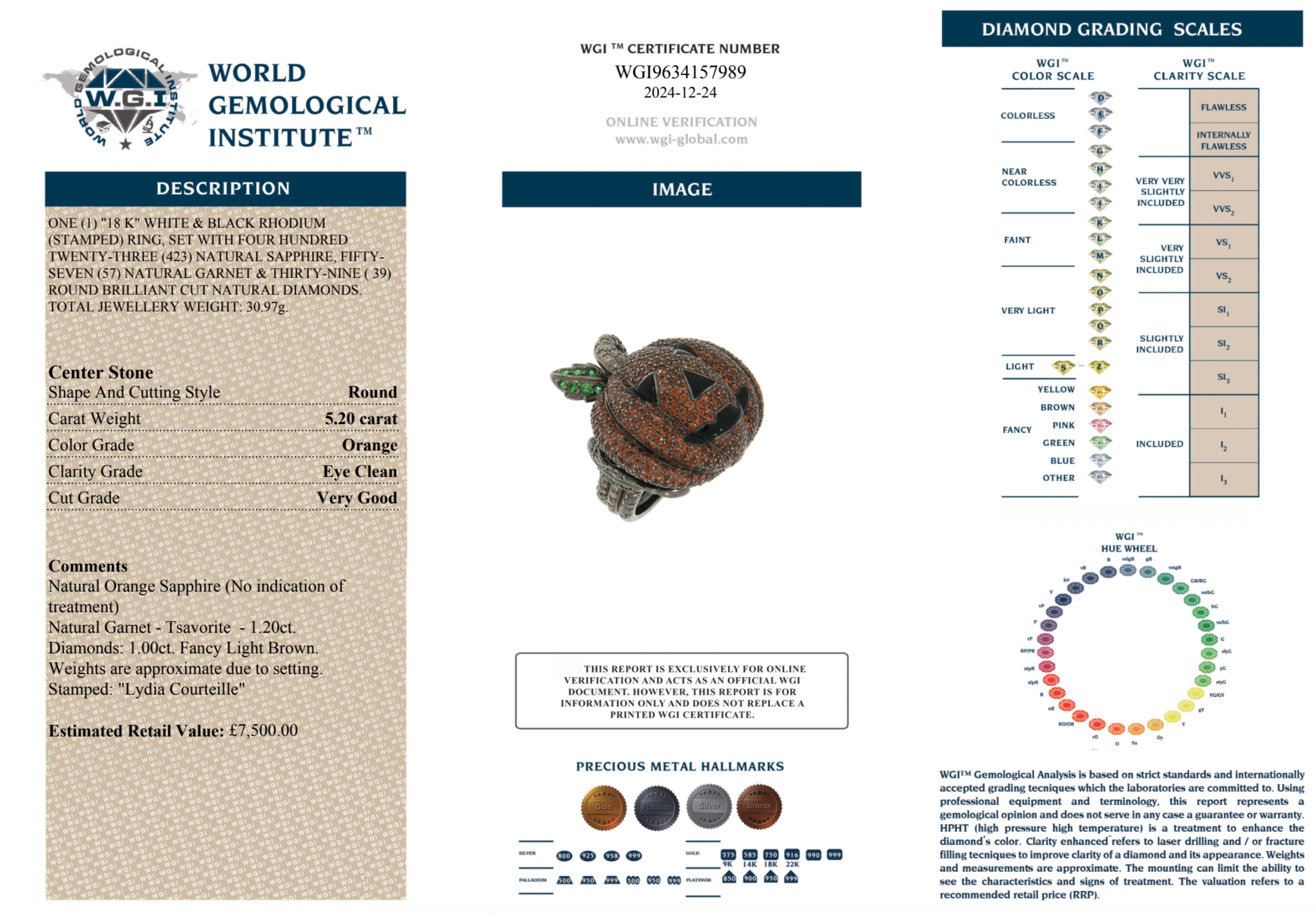 Lydia Courteille Pumpkin Ring、mySite、garminoutage.com