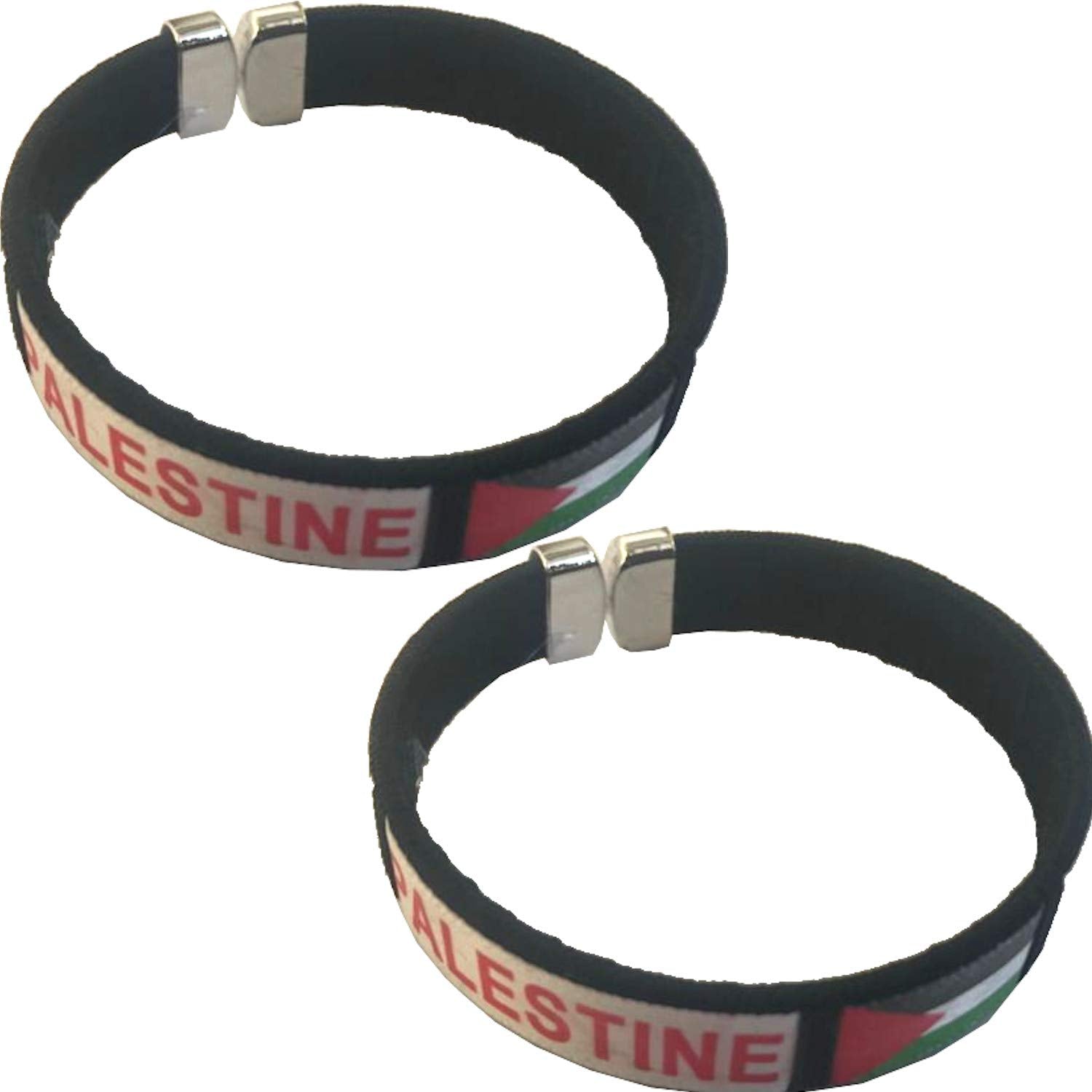 Holy Land Market Palestine Support and Fan - Pair of Palestine Flag Wristbands、mySite、topwebapps