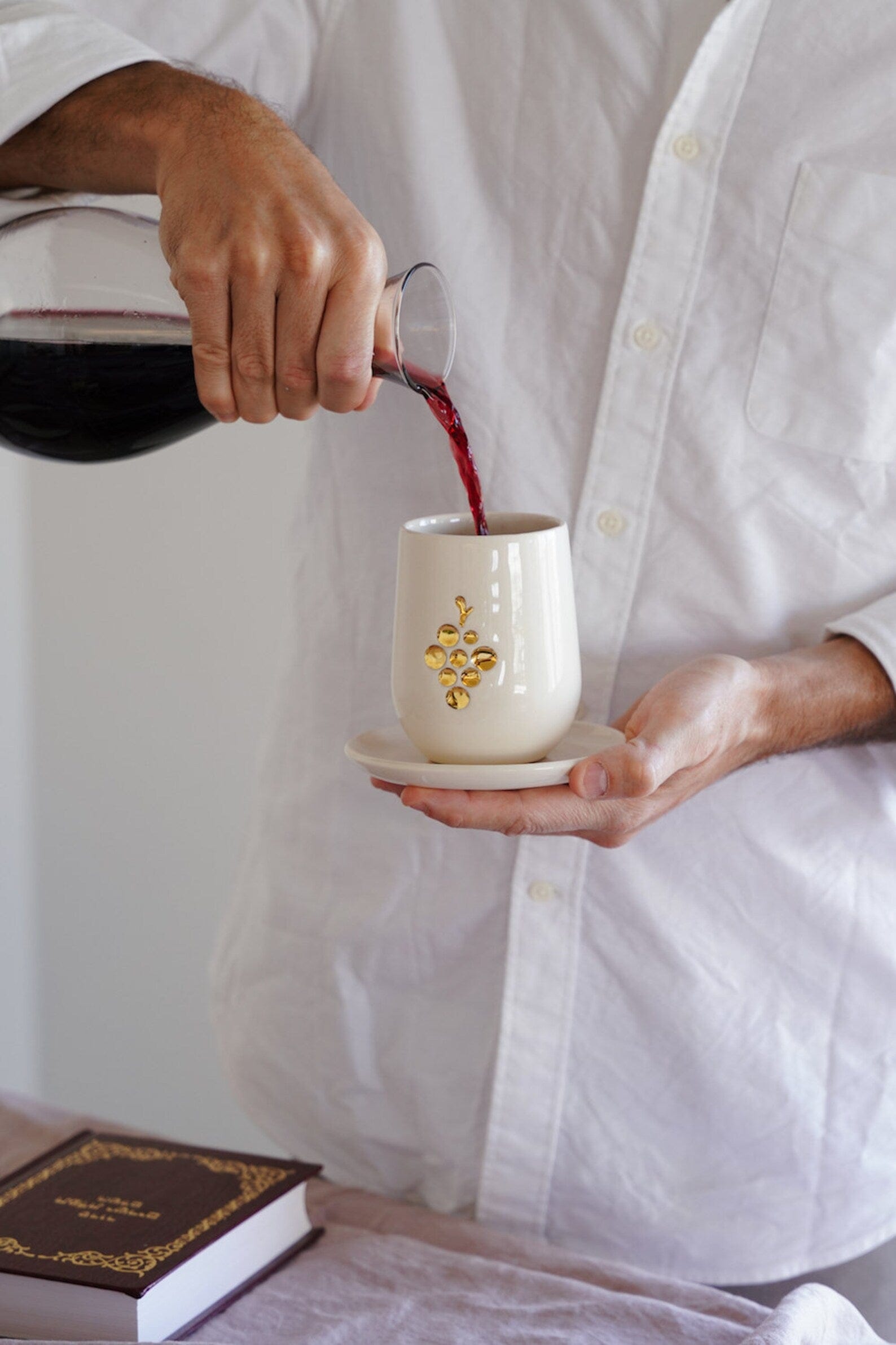 Fruit of the Vine Kiddush Cup by Yahalomis - Gold、mySite、topwebapps