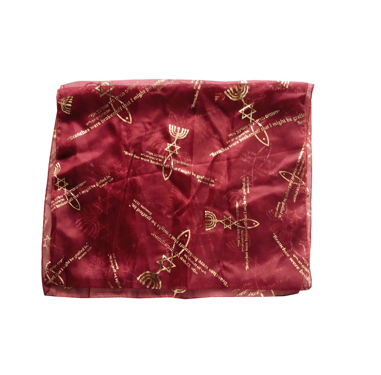 Holy Land Market Messianic Seal Head Scarf or Shawl - Model I - 100% Polyester, Hand wash (180 x 120 cm OR 20 x 60 inches)、mySite、topwebapps