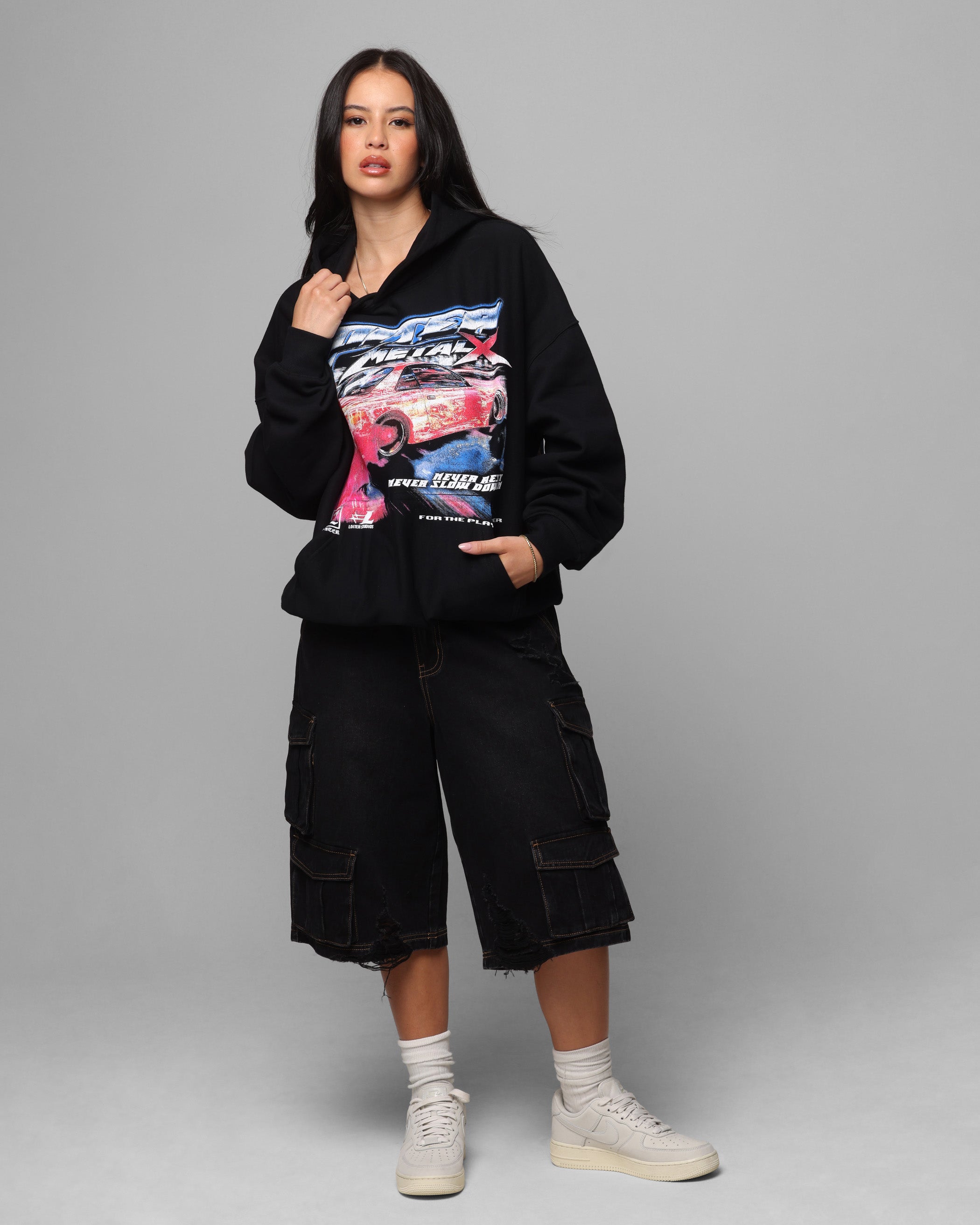 Loiter Speed Vintage Hoodie Black、mySite、zt4zffjzw