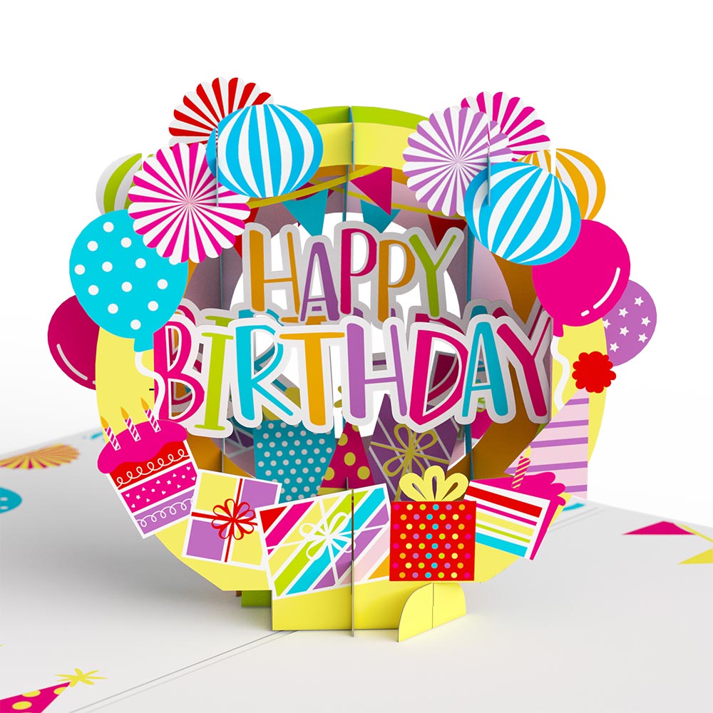 Happy Birthday Hooray Pop-Up Card、mySite、solidvoid