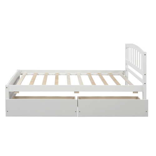 Twin Platform Storage Bed Wood Bed Frame with Two Drawers and Headboard, Espresso(Previous SKU: SF000062PAA)、、casual