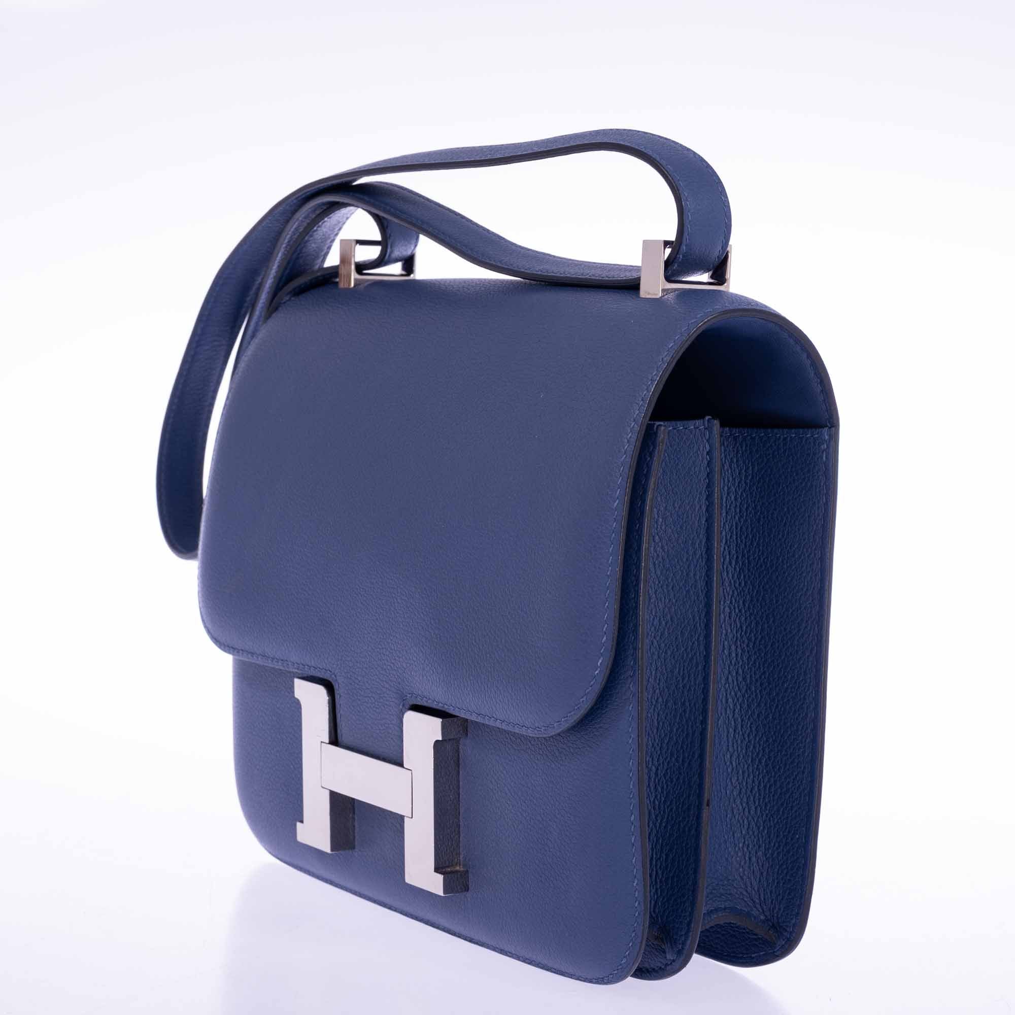 Hermès Constance 24 Bleu Brighton Evercolor Leather Palladium Hardware、mySite、garminoutage.com