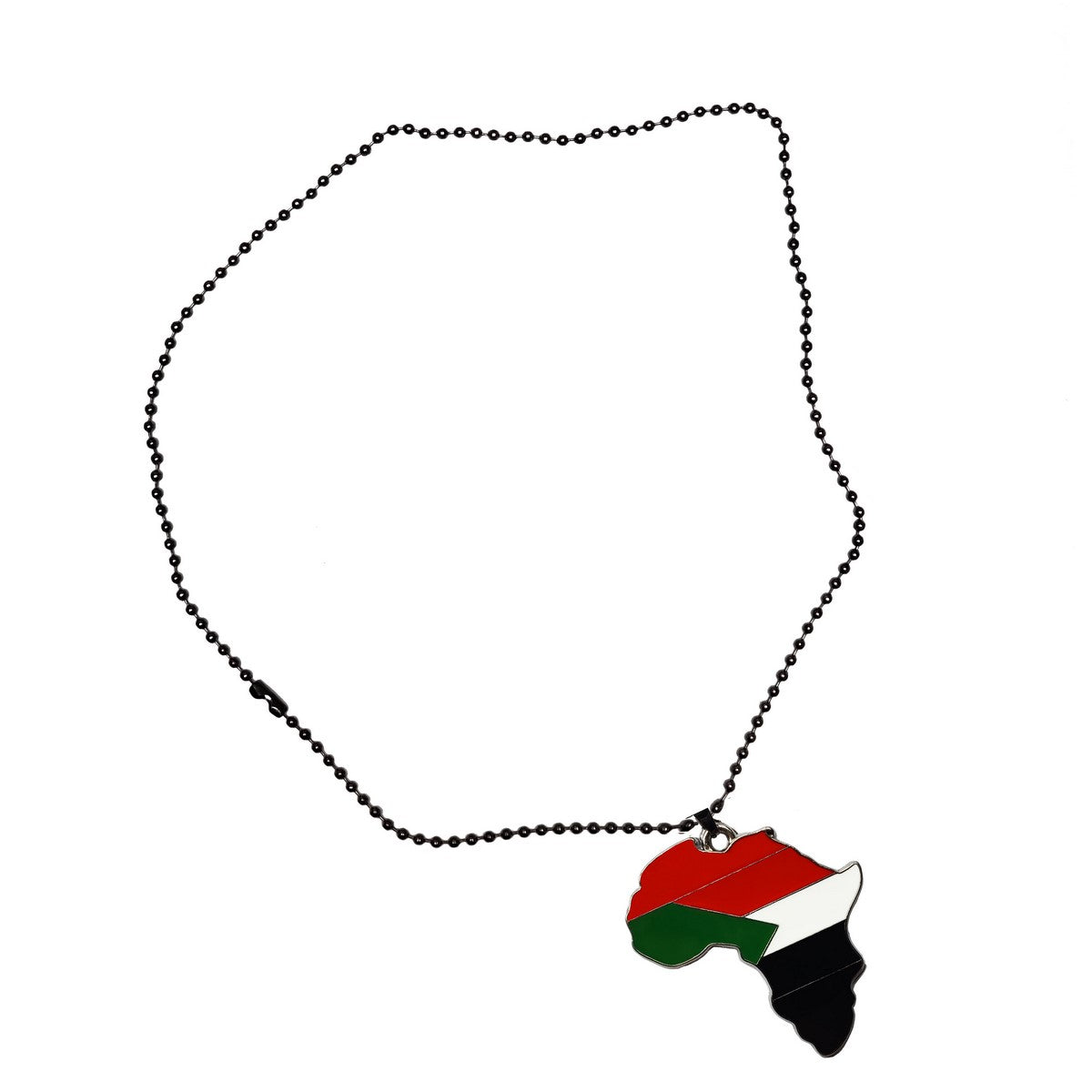 Sudan Flag Pendant Necklace Africa Map Chain、mySite、solidvoid