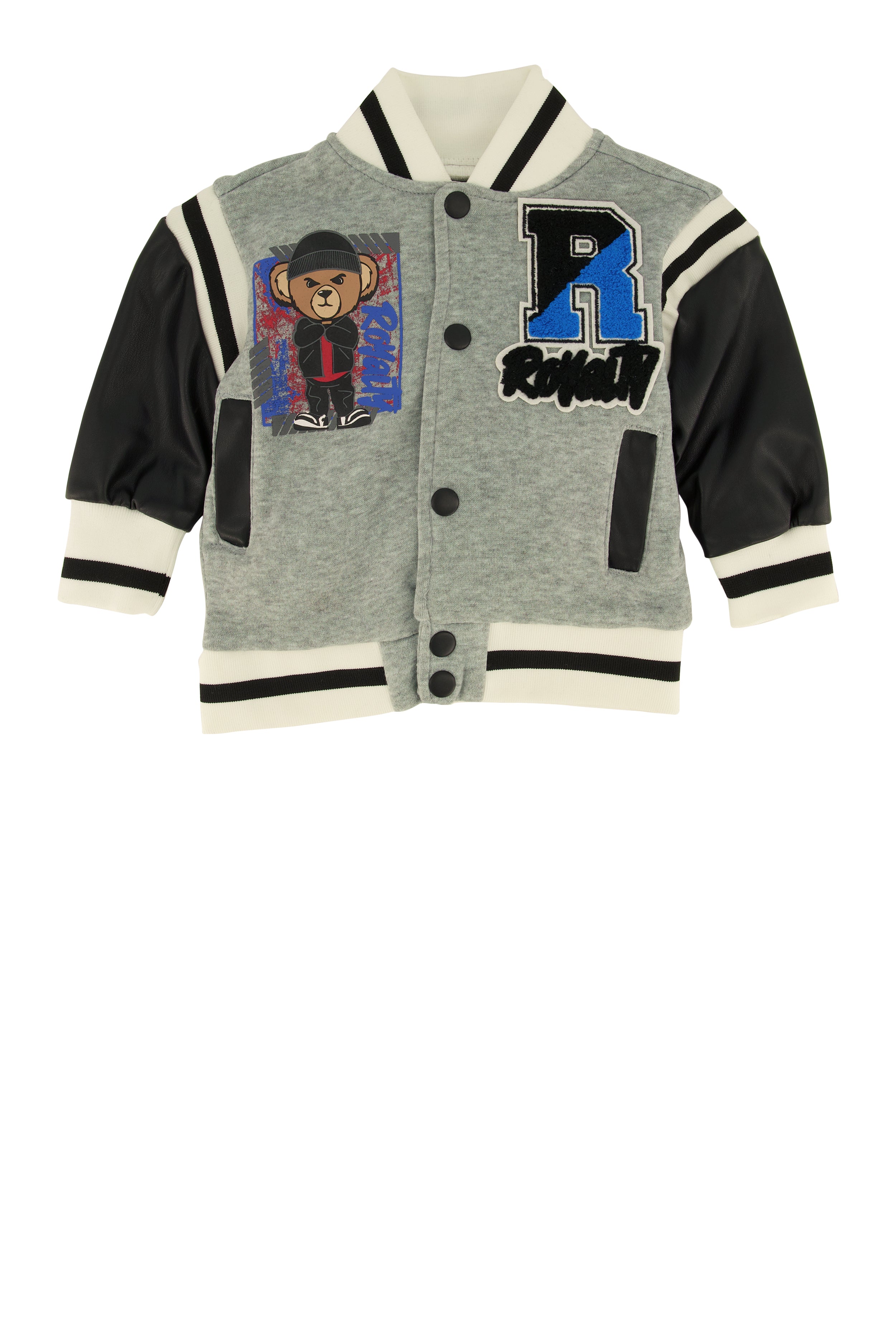 Baby Boys 0-9M Royalty Chenille Patch Graphic Varsity Jacket、mySite、camillekostekn
