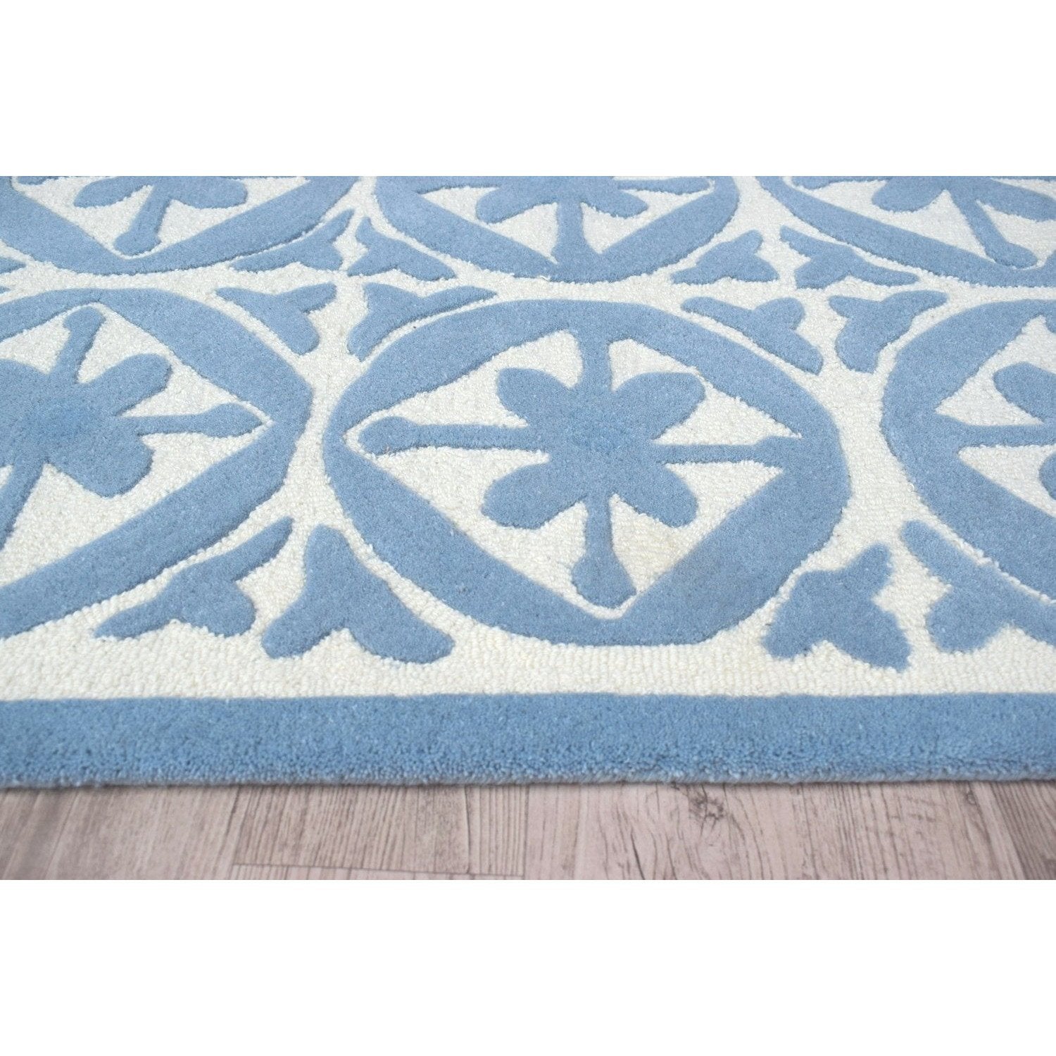 Capri Blue Wool Handtufted Rug、mySite、gigharbornorthrealestate