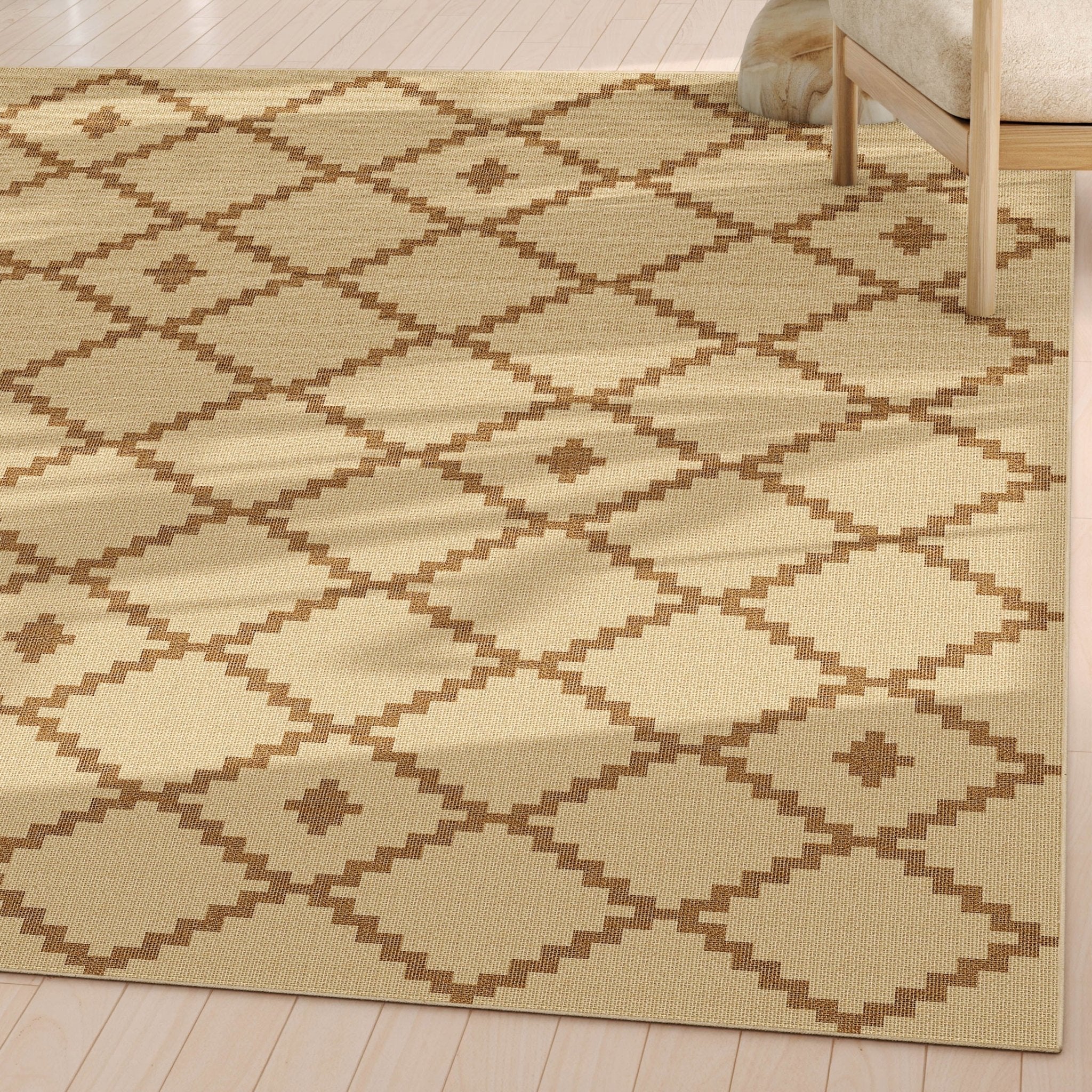Faux-Jute Akita Moroccan Lattice Flatweave Rug、mySite、gigharbornorthrealestate