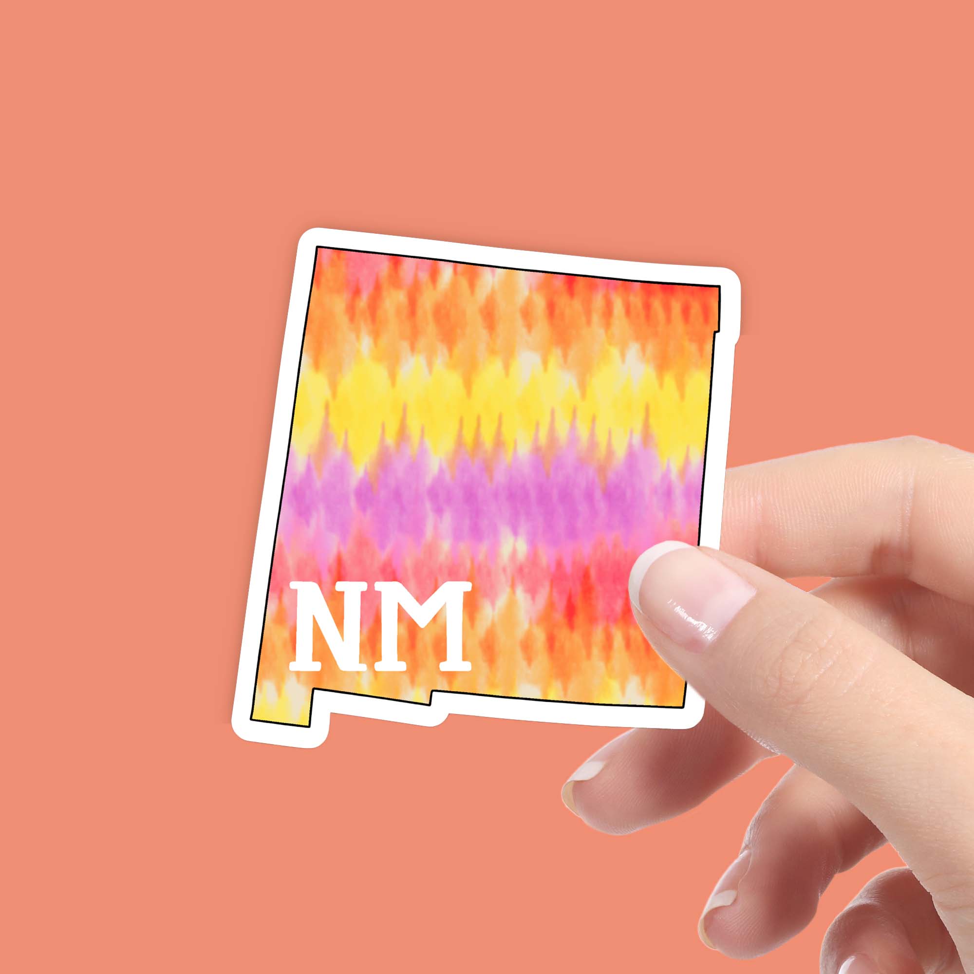  New Mexico Tie Dye Stripes Sticker、mySite、elrpsem3k