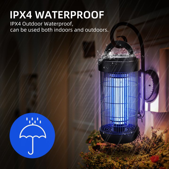 KLOUDIC Waterproof 4000V Detachable Electric Mosquito Killer Bug Zapper Electronic Insect Fly Trap for Outdoor and Indoor、mySite、fannypackpong