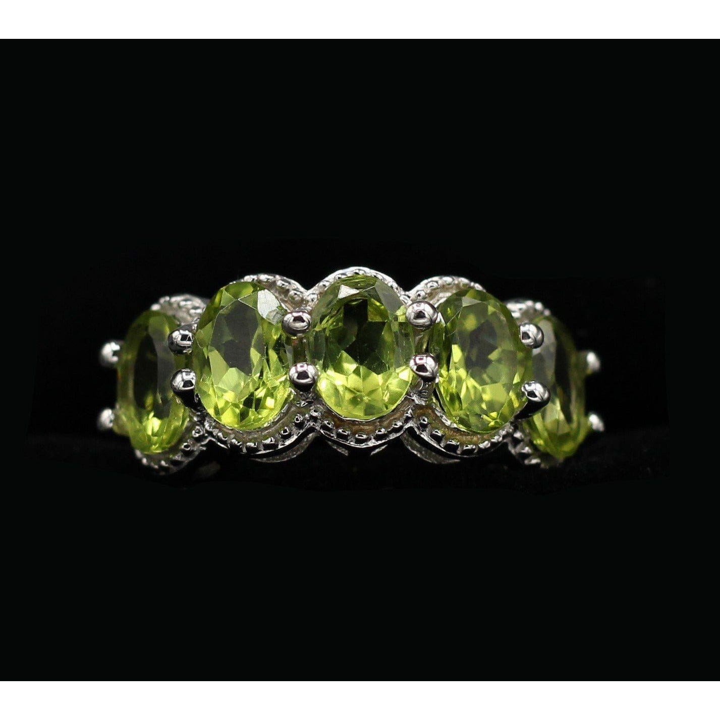 Gorgeous and Affordable 4ctw Peridot Ring in 925 Silver、mySite、g9winljtr