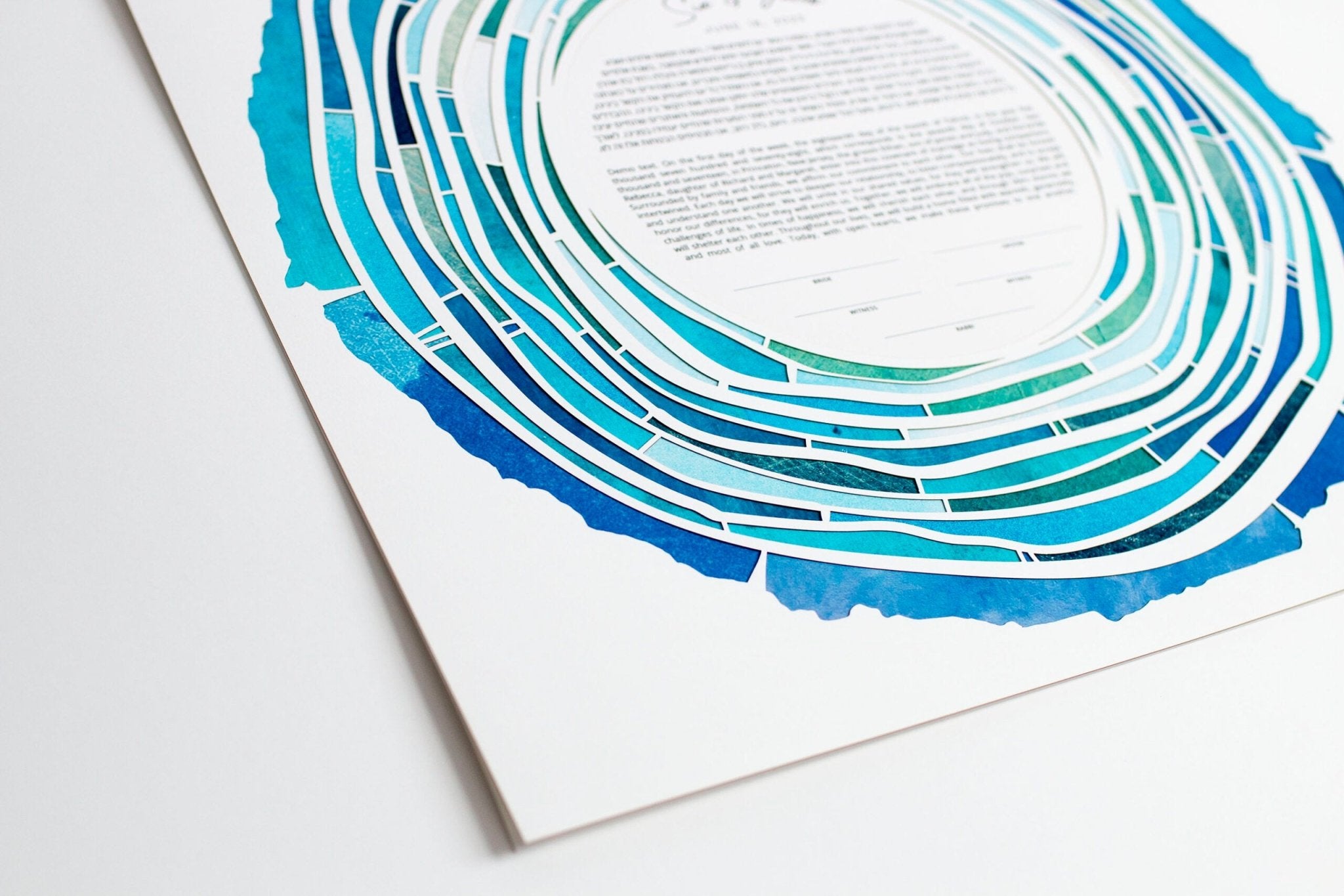  Tree Rings Paper Cut Ketubah by Adriana Saipe、mySite、elrpsem3k