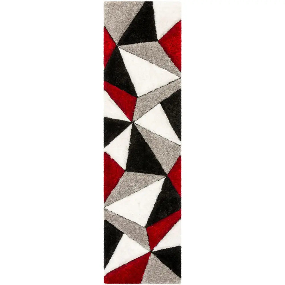Venice Red Modern Geometric 3D Textured Shag Rug、mySite、gigharbornorthrealestate