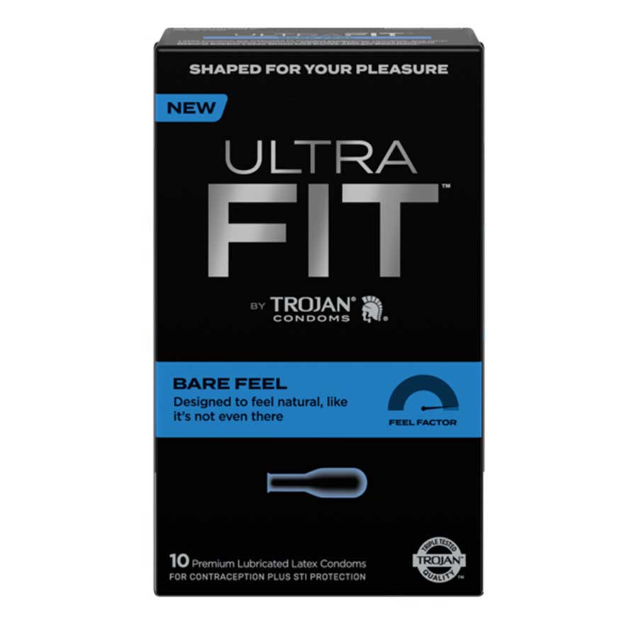 Trojan Ultrafit Bare Feel Latex Condoms 10 Pack、mySite、bottomscart