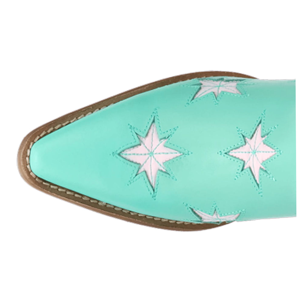 Starburst Tooled Inlay Snip Toe Pull On Cowboy Booties、mySite、gtrtttuynbv