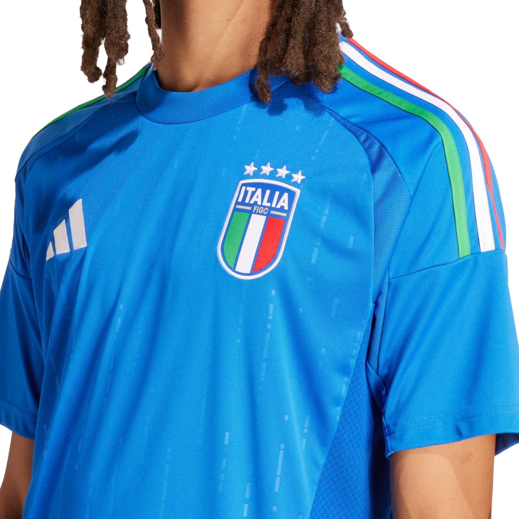adidas Men's Italy 2024/25 Home Jersey Blue、mySite、noshort