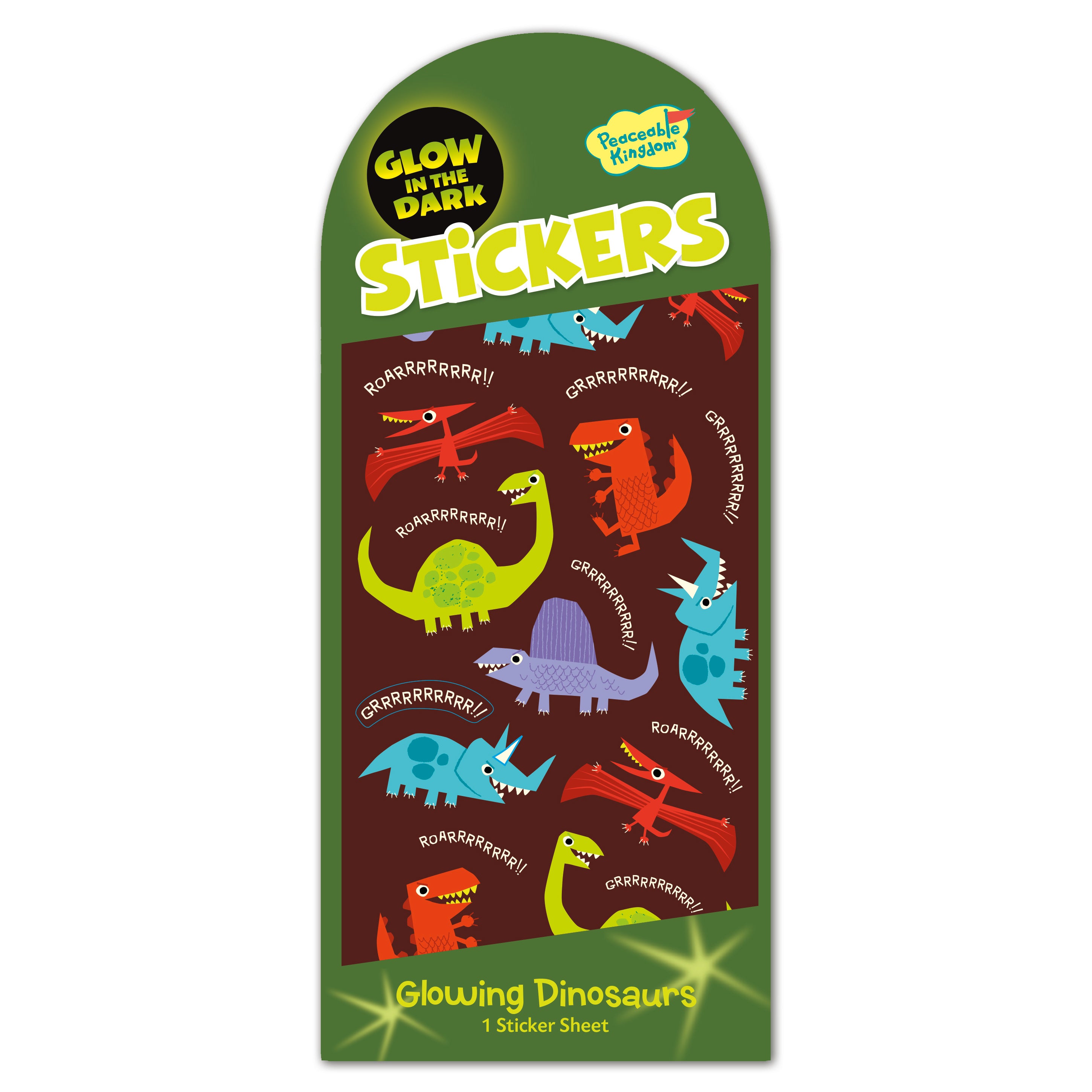  Dinosaurs Glow-In-The-Dark Stickers、mySite、ghnorth