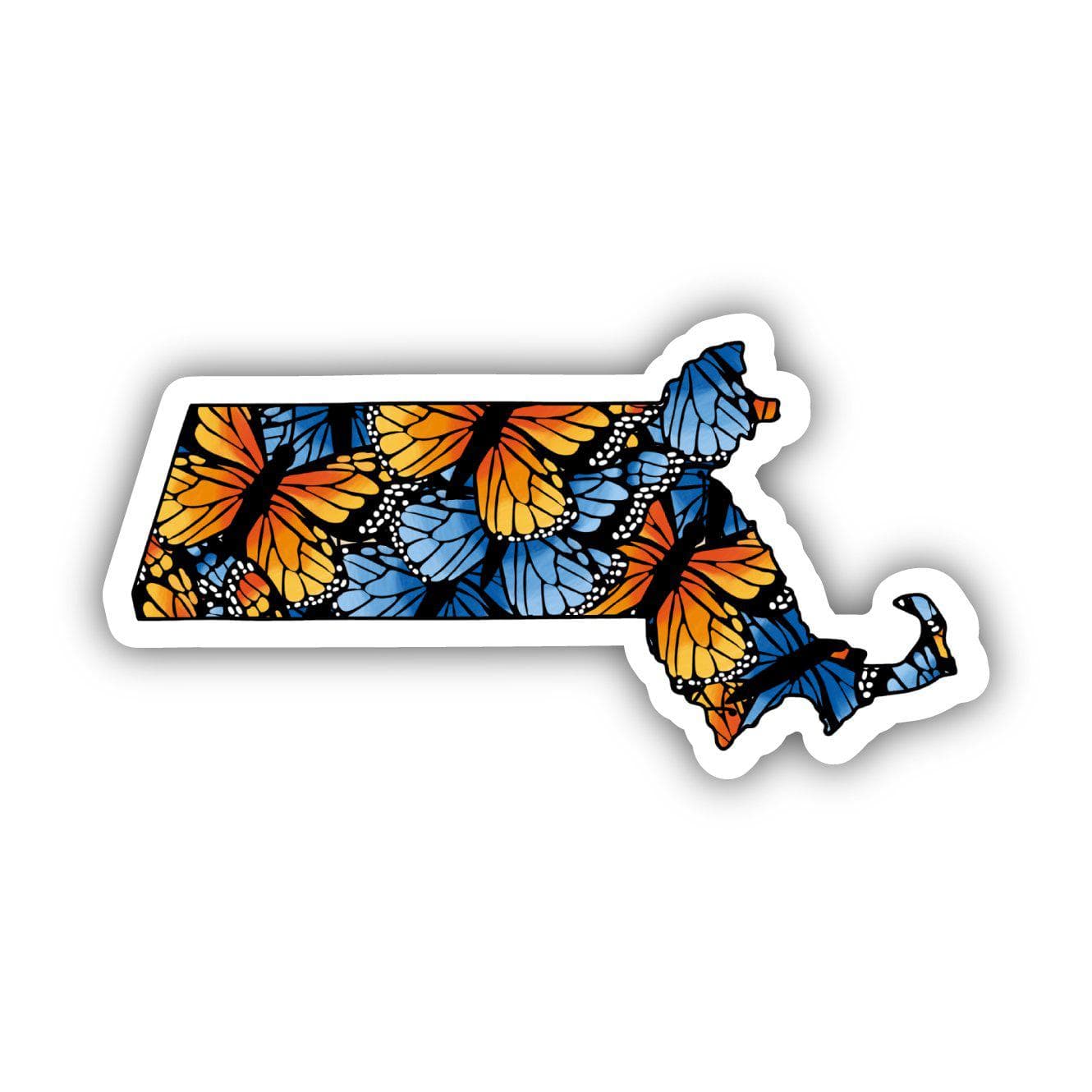  Massachusetts Butterfly Pattern Sticker、mySite、elrpsem3k