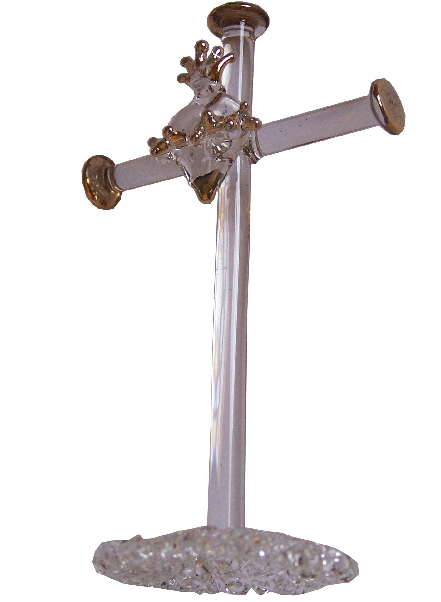  Hand blown Glass - Cross - Scared Heart of our Lord from the Holy Land ( Miniature )、mySite、elrpsem3k