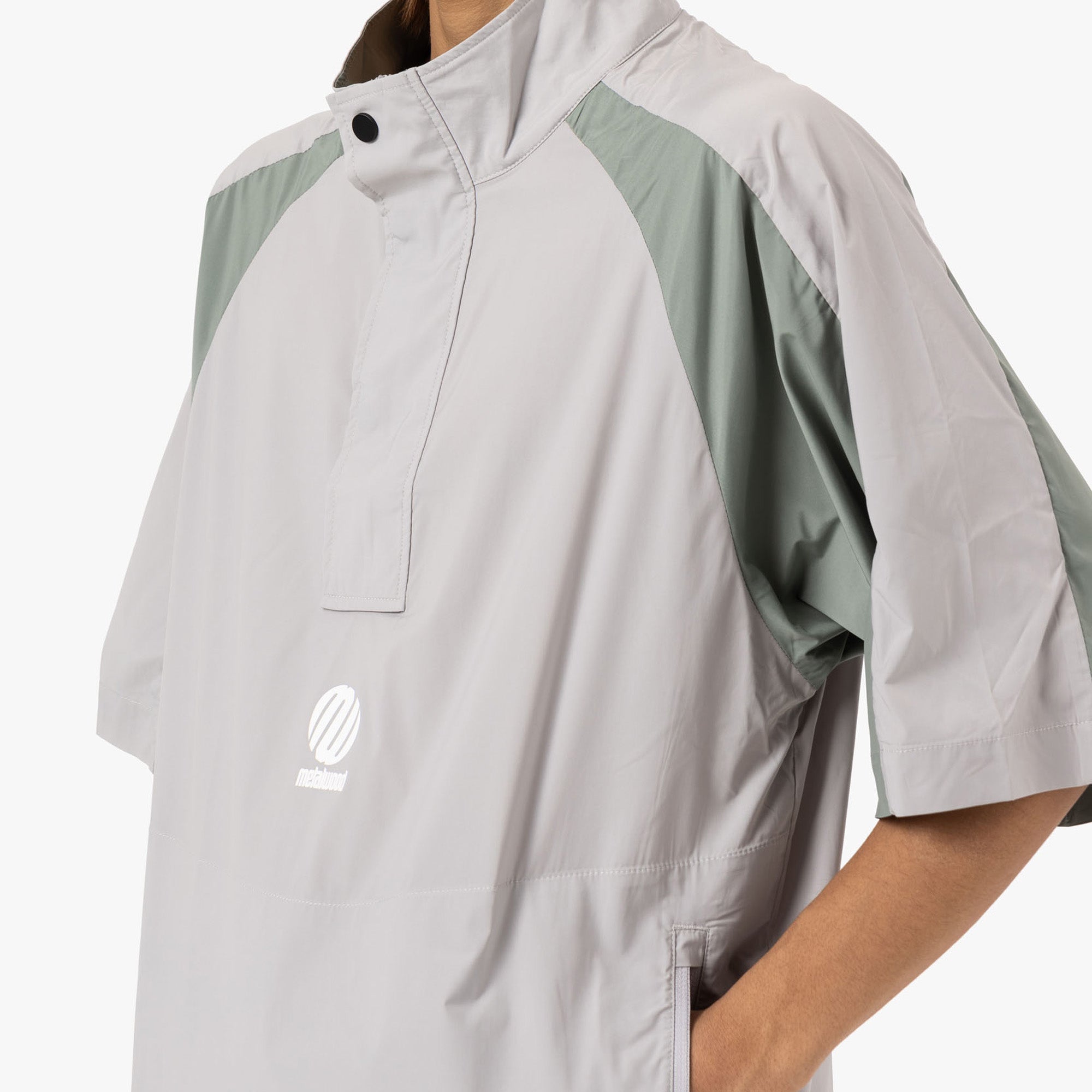  Metalwood Short Sleeve Paneled Wind Shirt Titanium / Sage、mySite、merchandisen