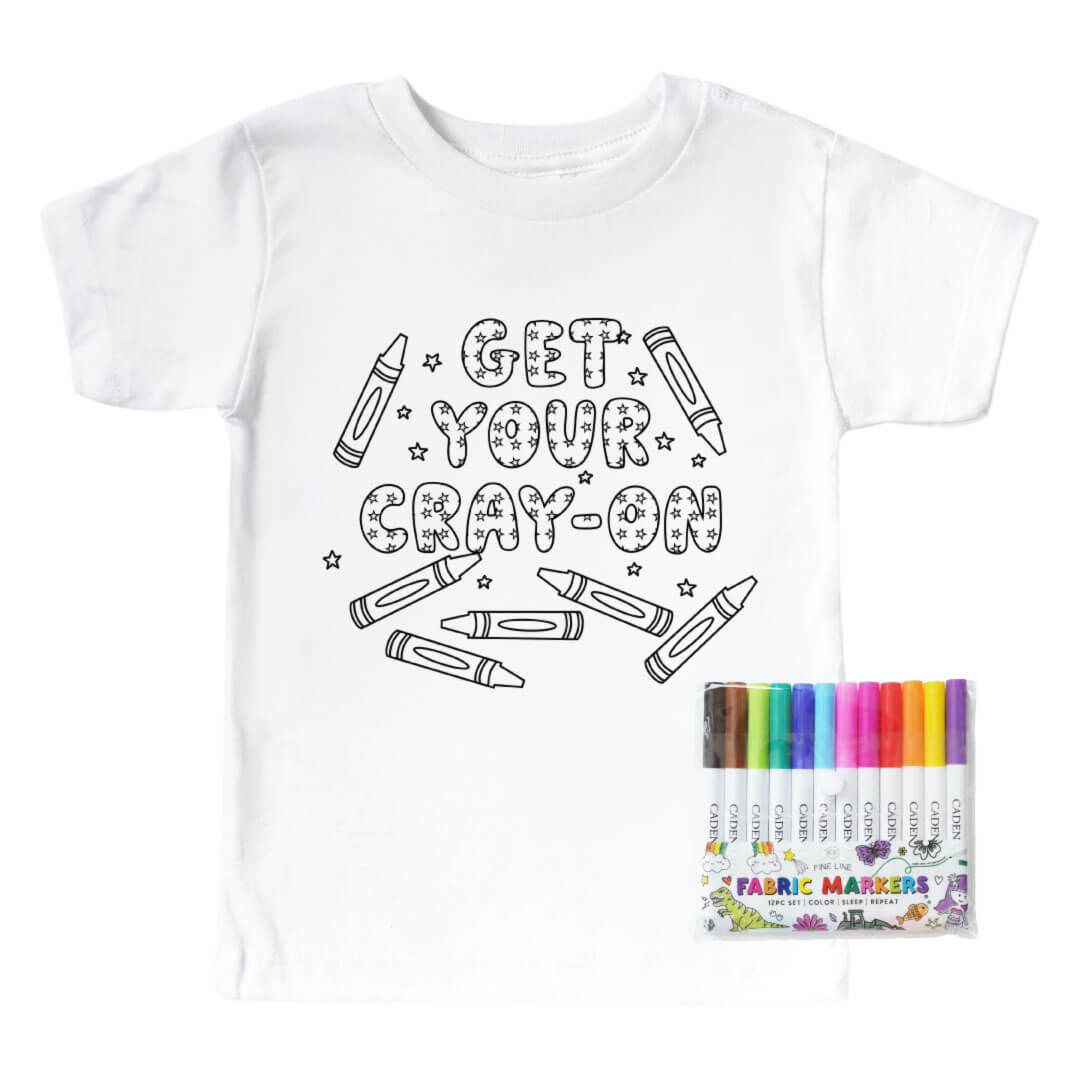  Get Your Cray-On Colorable Kids Graphic Tee | White、mySite、layawaytickets