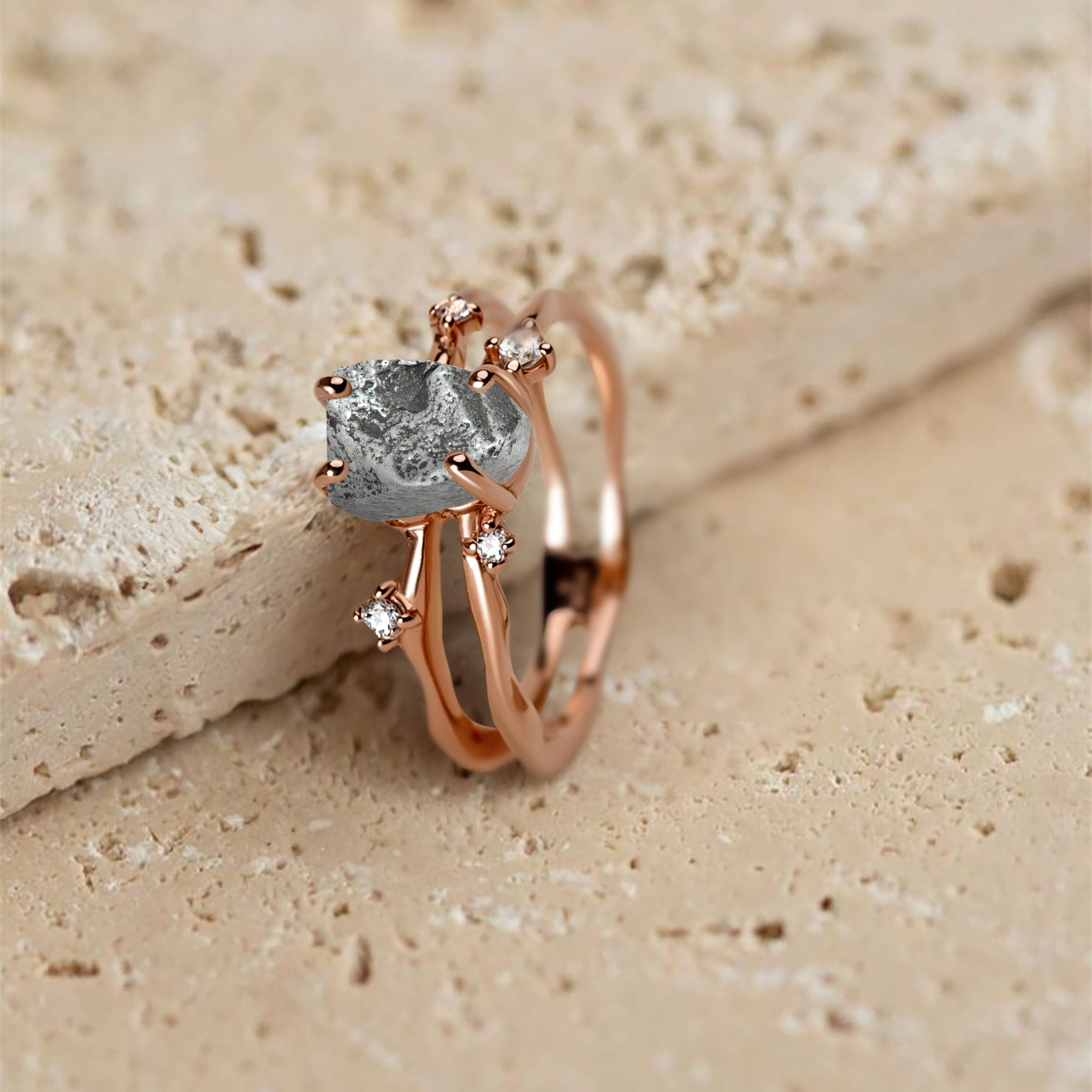 Raw Crystal Ring - Flow Meteorite、mySite、hinf8tx79