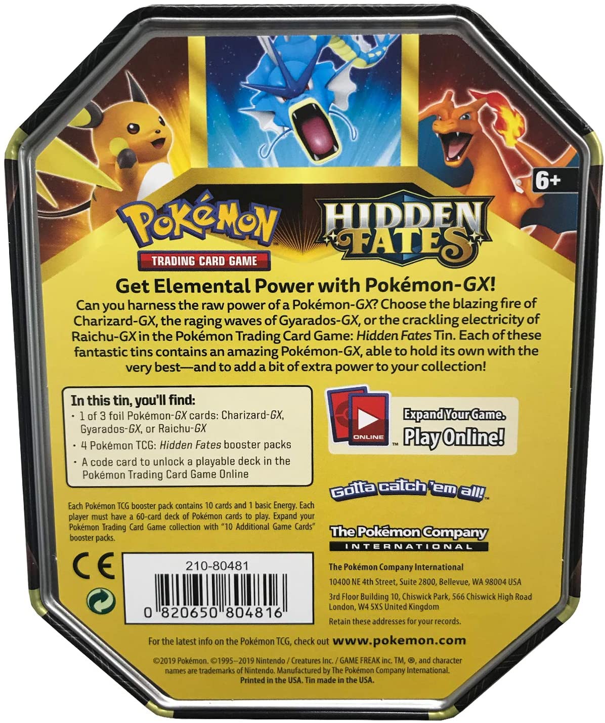 Hidden Fates GX Tin - Charizard、mySite、waistdrama
