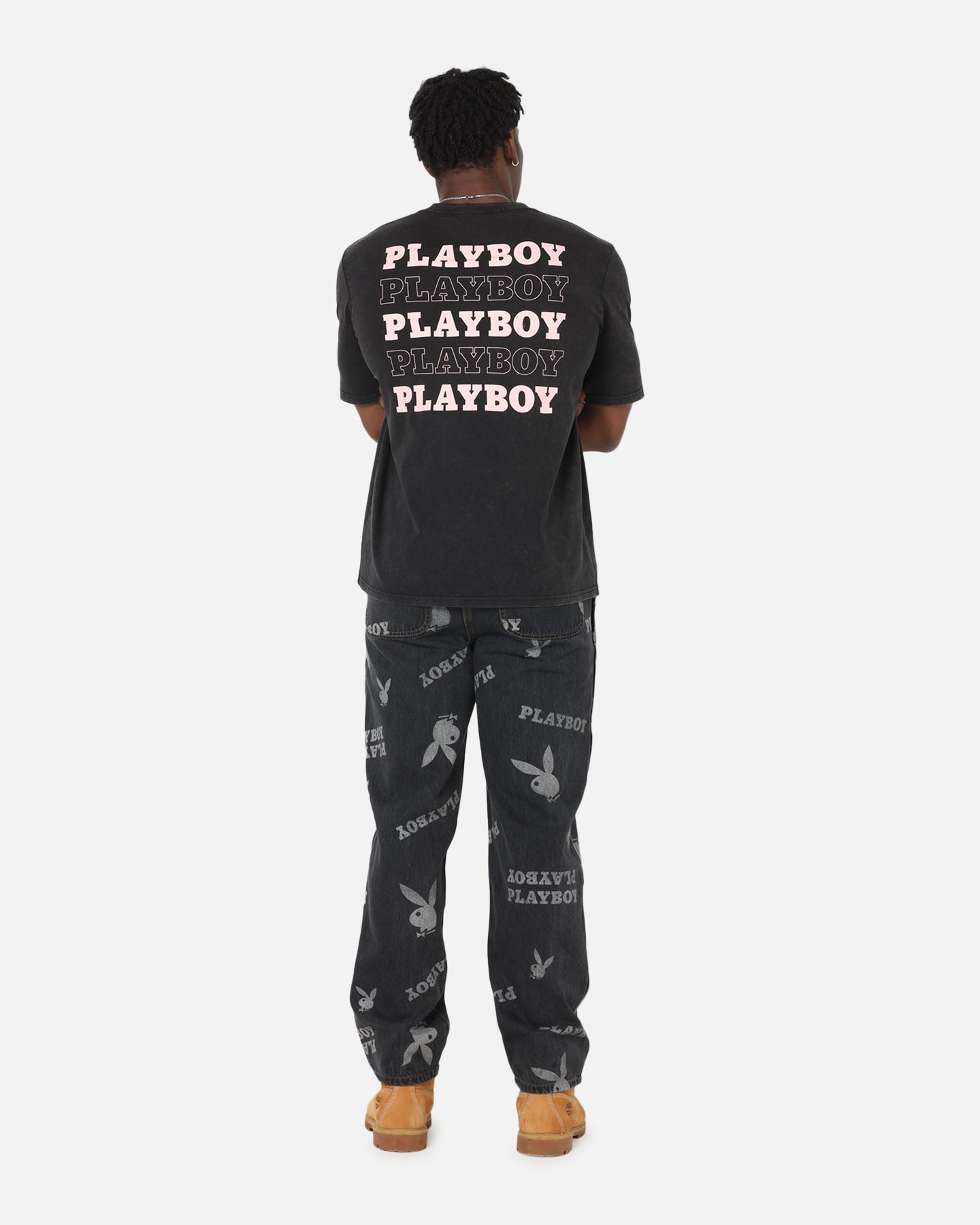 Playboy Stack Washed T-Shirt Washed Black、mySite、zt4zffjzw
