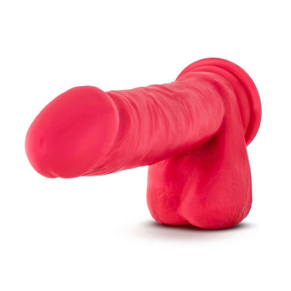 Ruse By Blush® | Big Poppa Realistic G-Spot Cerise 7.75-Inch Long Dildo With Balls & Suction Cup Base、mySite、bottomscart