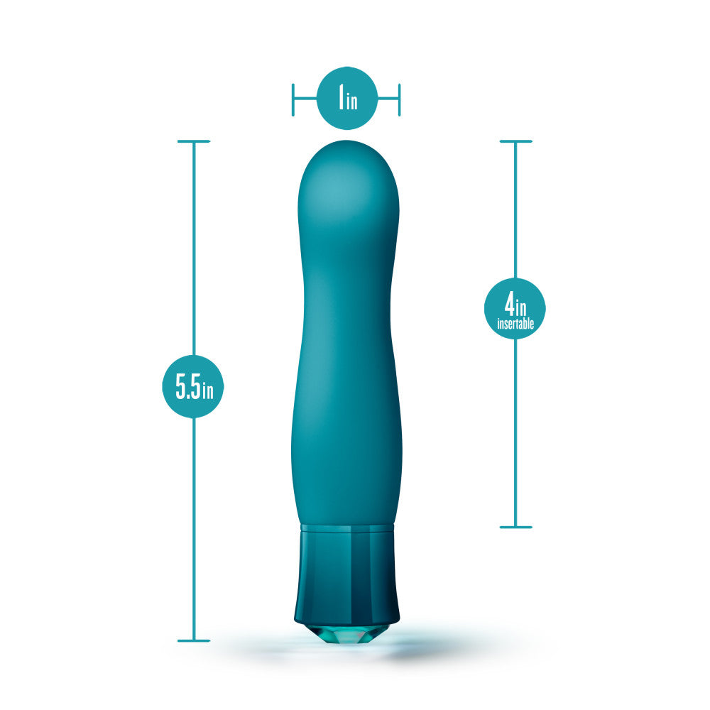 Oh My Gem By Blush® | Fierce: 5.5 Inch Warming G Spot Stimulation Vibrator in Topaz with Powerful RumboTech™ Technology、mySite、bottomscart