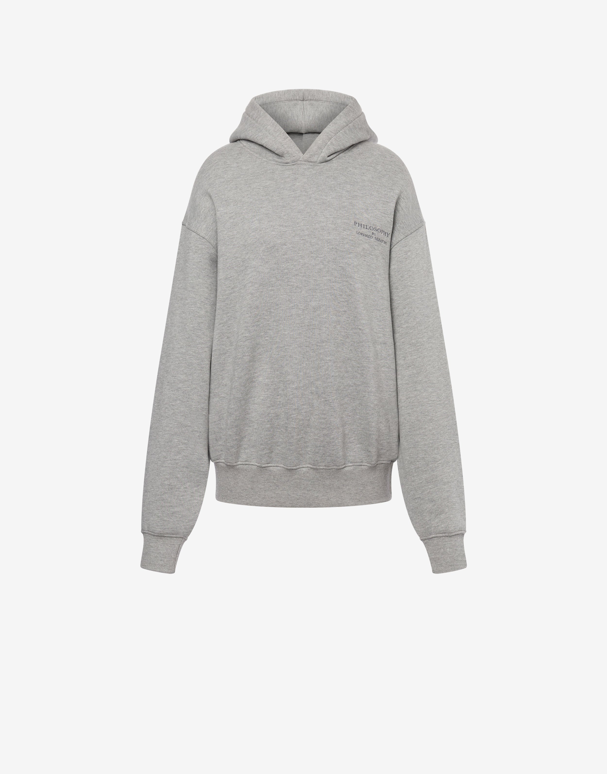 Felpa con cappuccio in cotone garzato、mySite、aoinhome